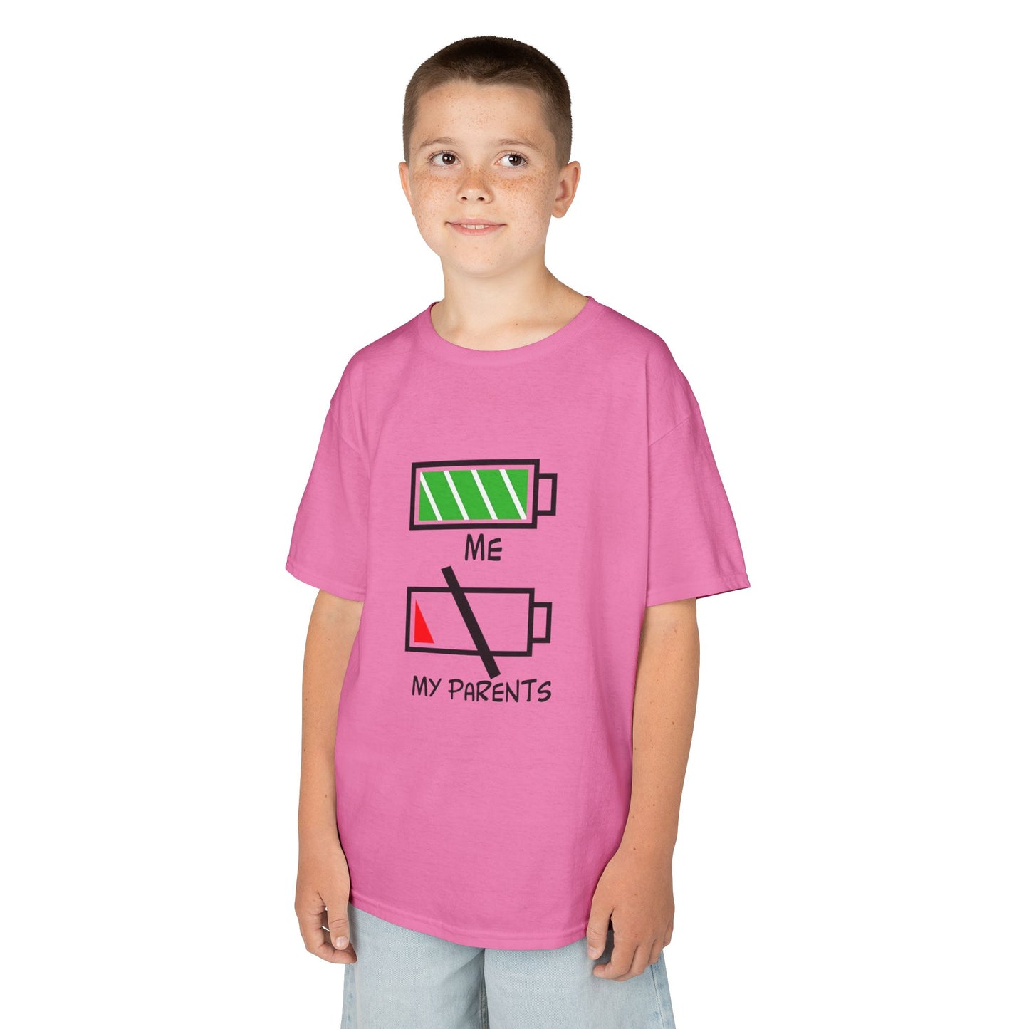 Recharge Your Kids' Energy Tee, Fun Kids Shirt, Battery Graphic Tee, Cute Gift for Boys and Girls, Cool Kids Apparel