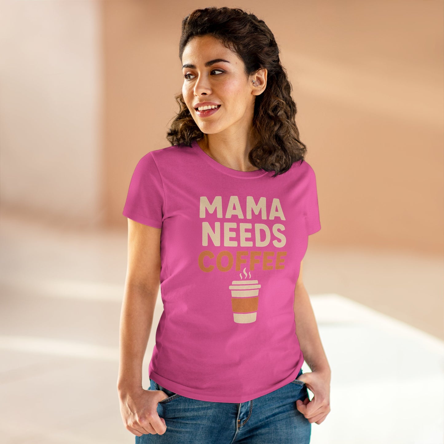 Mama Needs Coffee Tee - Perfect for Moms, Coffee Lovers, Birthdays, Mother's Day, Casual Outfits
