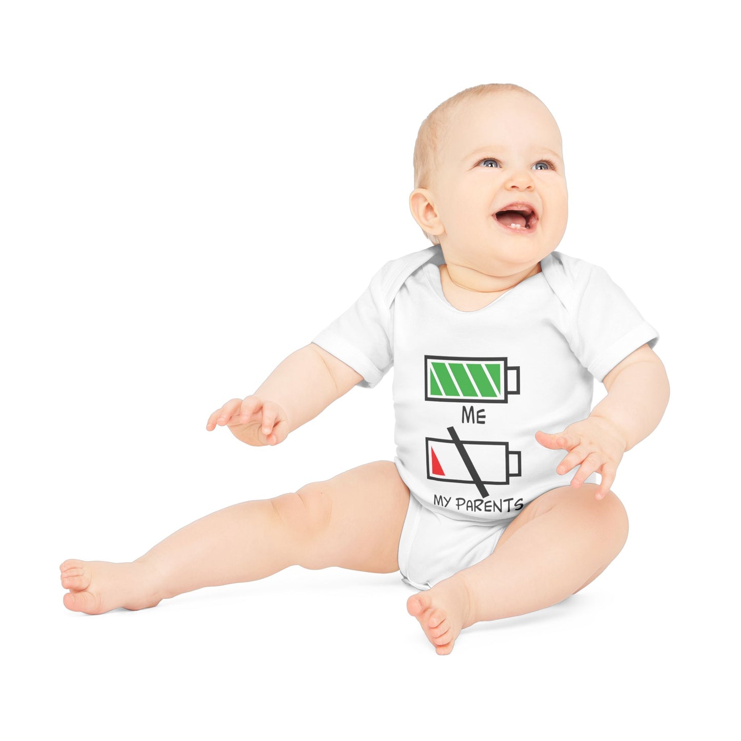Cute Baby Bodysuit with Battery Design | Newborn Gift, Organic Cotton Onesie, Funny Baby Clothes, Baby Shower Present, Gift for Parents