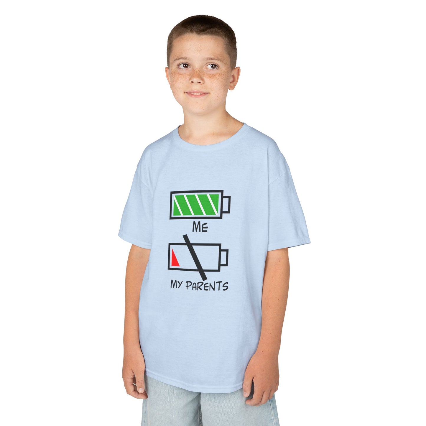 Recharge Your Kids' Energy Tee, Fun Kids Shirt, Battery Graphic Tee, Cute Gift for Boys and Girls, Cool Kids Apparel