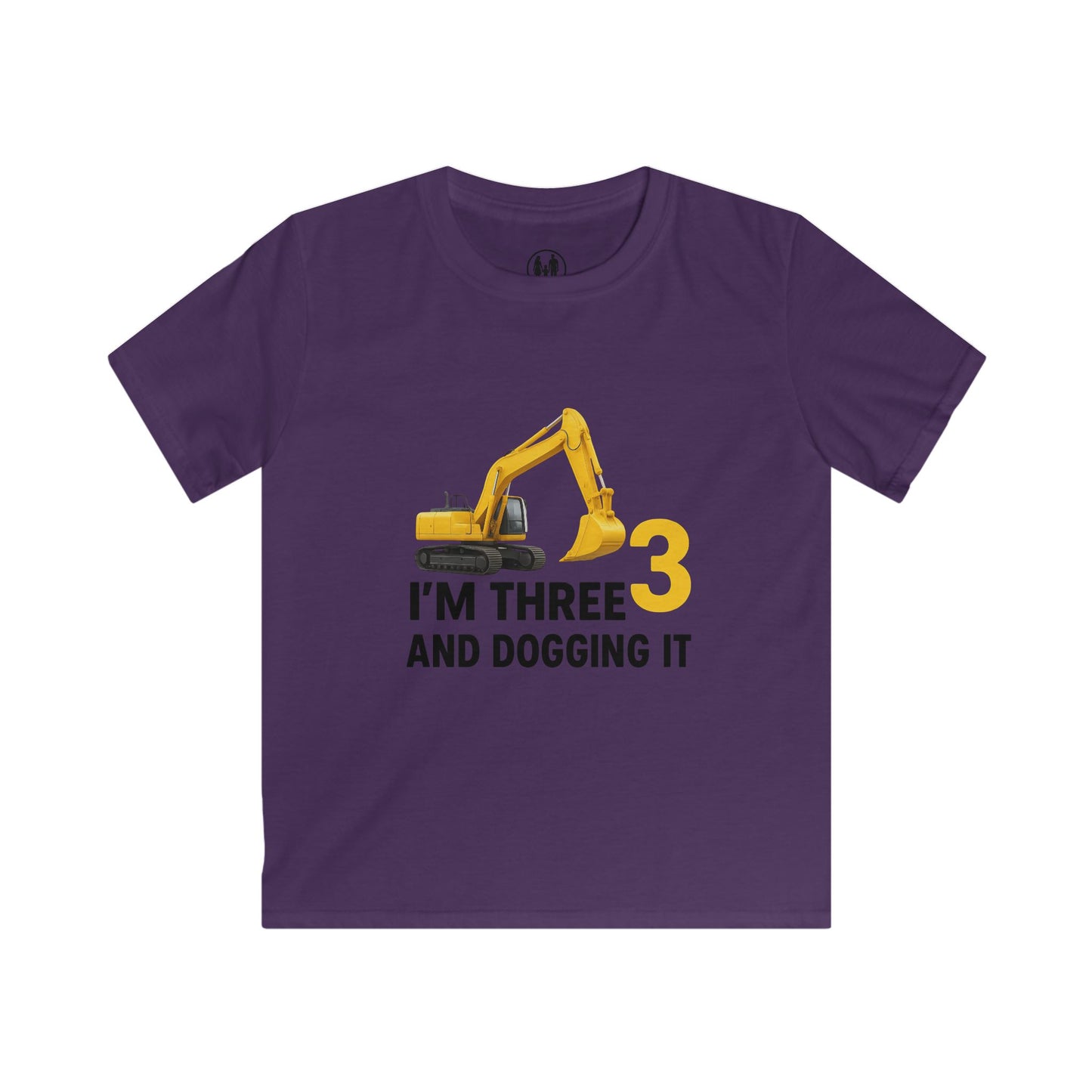 Kids Construction Birthday Tee, Cute Excavator Shirt, Toddler Birthday Gift, I'm Three and Dogging It, Fun Kids T-Shirt, Playful Outfit