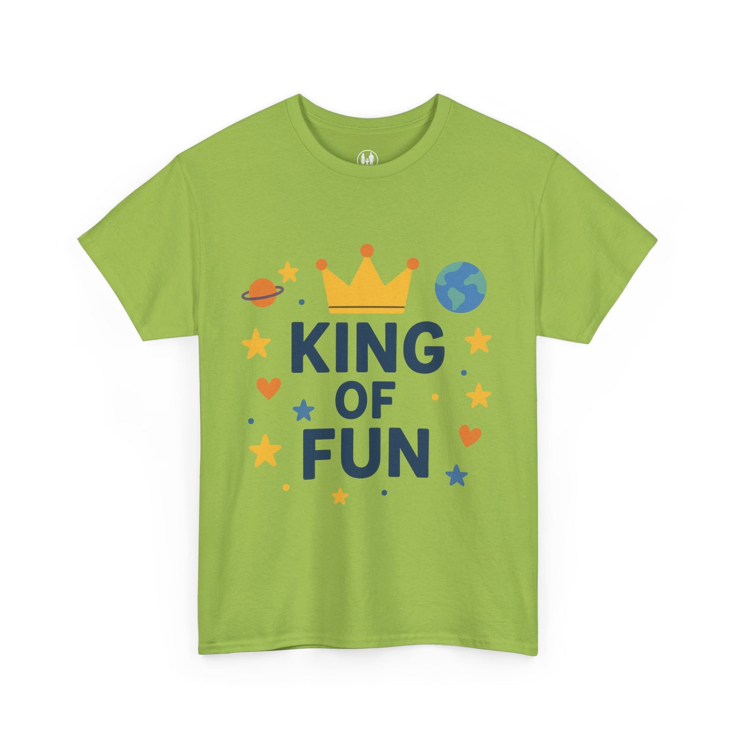 King of Fun Unisex Heavy Cotton Tee - Playful, Casual Shirt for Kids and Adults, Birthday Gift, Fun Party Outfit, Everyday Wear