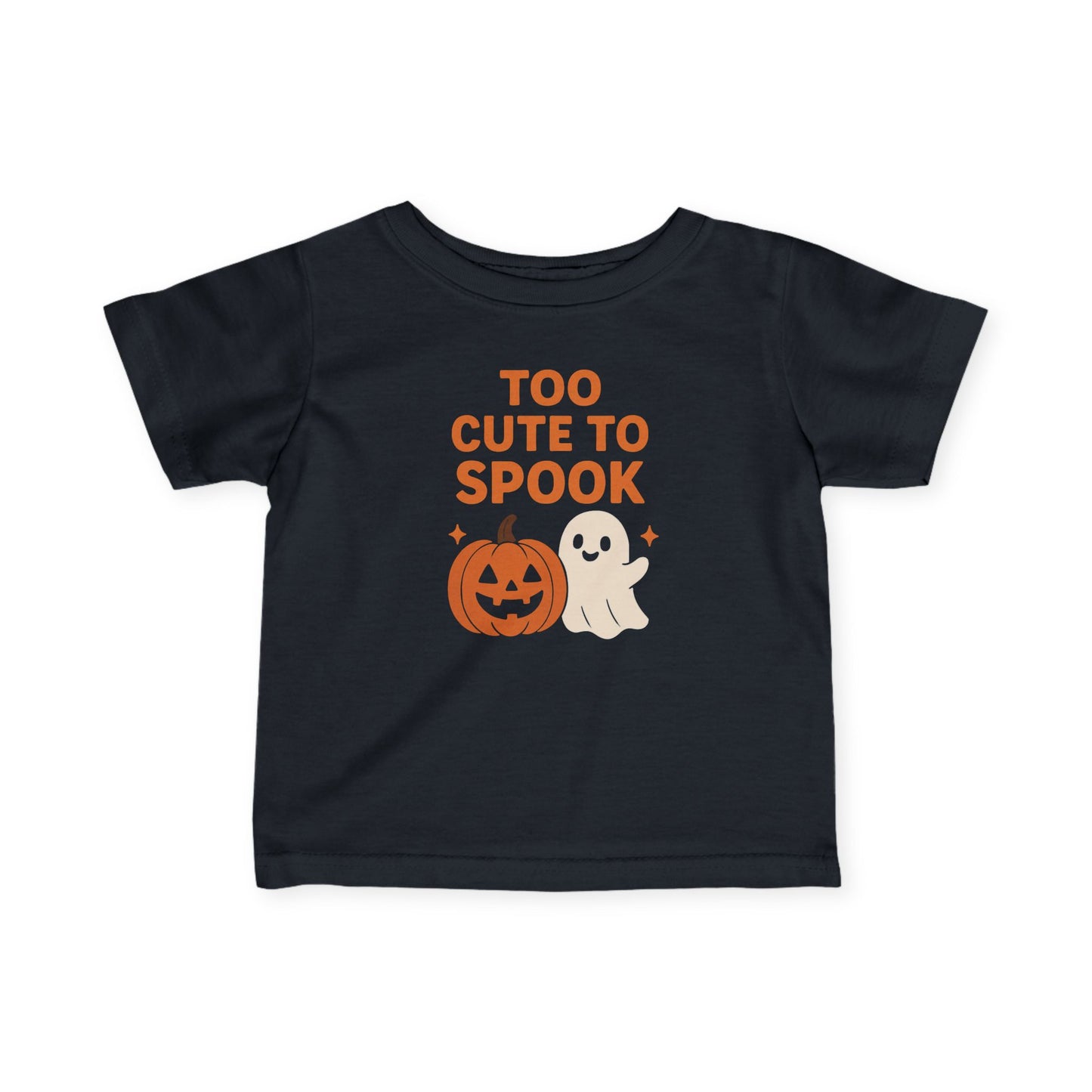 Too Cute to Spook Infant Tee, Halloween Toddler Shirt, Baby Halloween Outfit, Cute Ghost and Pumpkin Tee, Infant Spooky Decor
