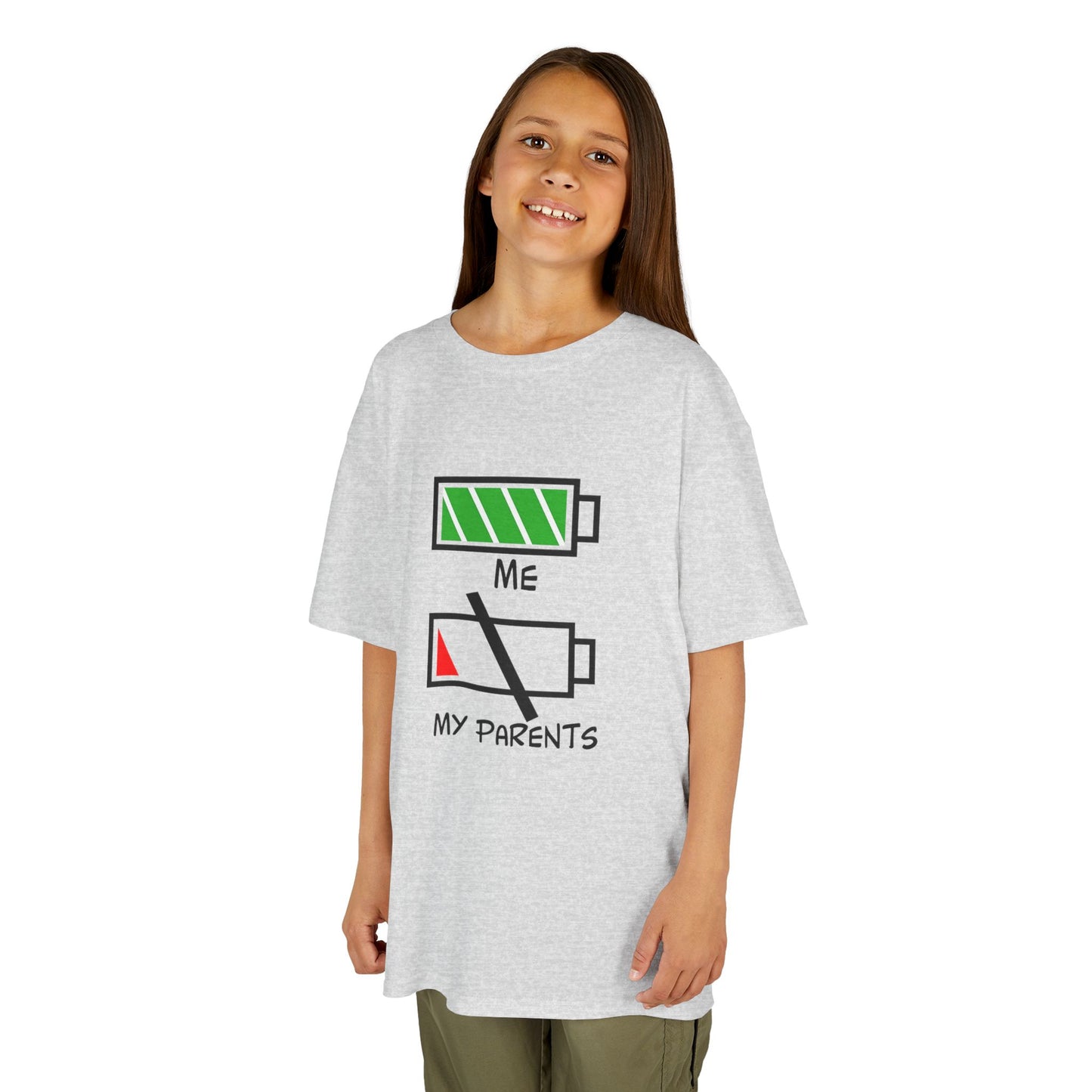 Recharge Your Kids' Energy Tee, Fun Kids Shirt, Battery Graphic Tee, Cute Gift for Boys and Girls, Cool Kids Apparel