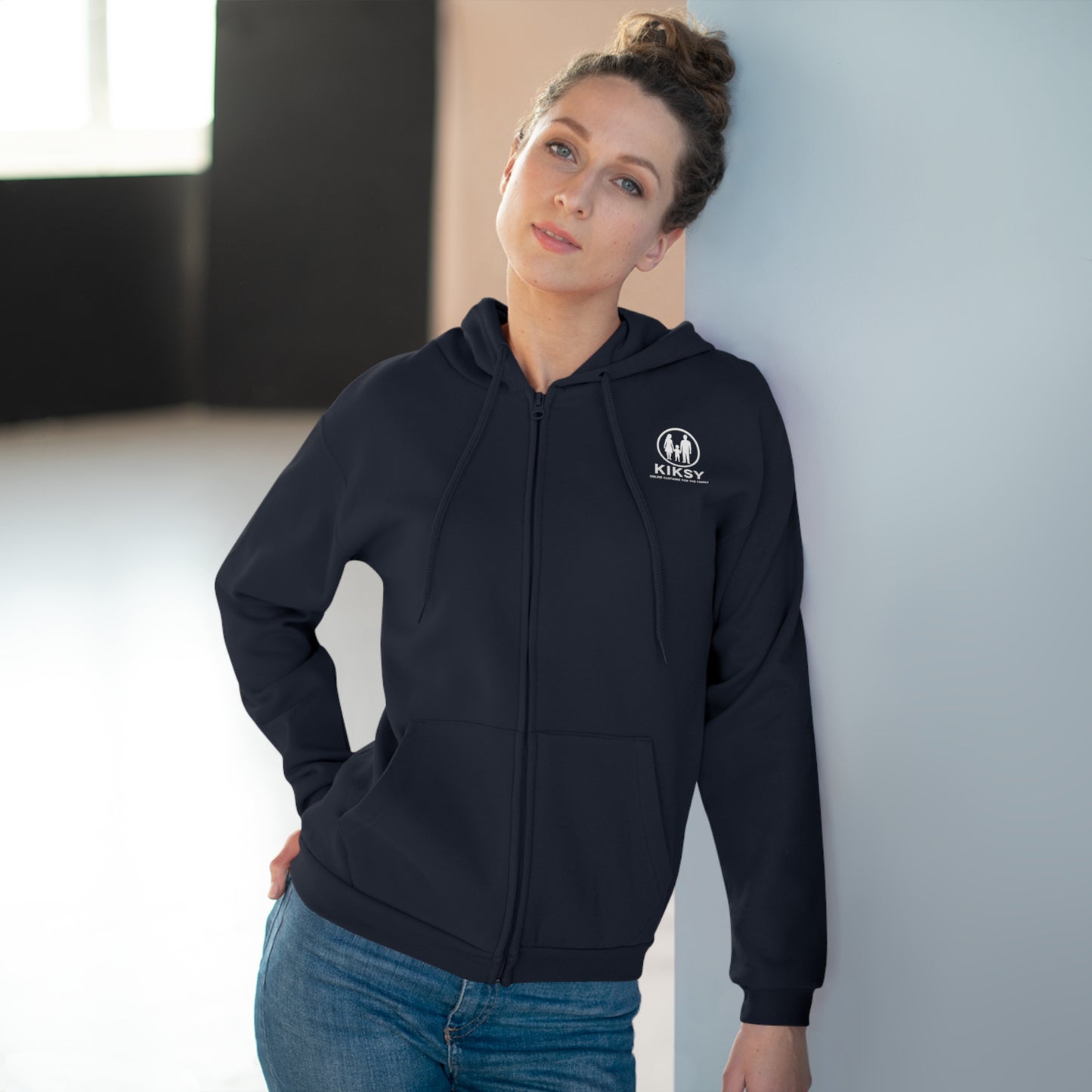 Cozy Woman Hooded Zip Sweatshirt, Stylish Loungewear, Perfect for Chill Days, Gift for Friends, Casual Wear, Ideal for Fall