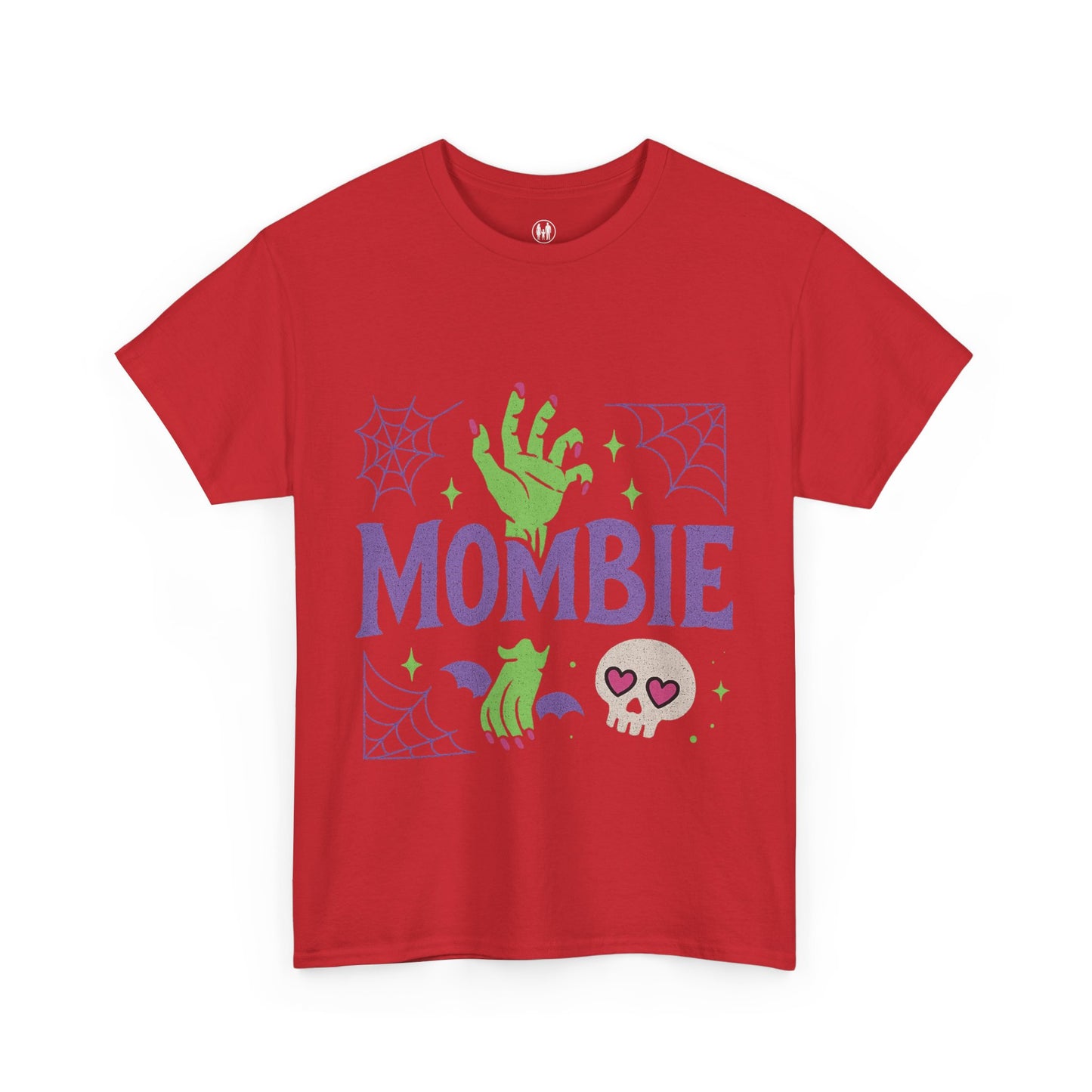 Mombie Tee - Women Heavy Cotton T-Shirt for Moms, Fun Halloween Shirt, Spooky Gift, Casual Wear, Parenting Humor