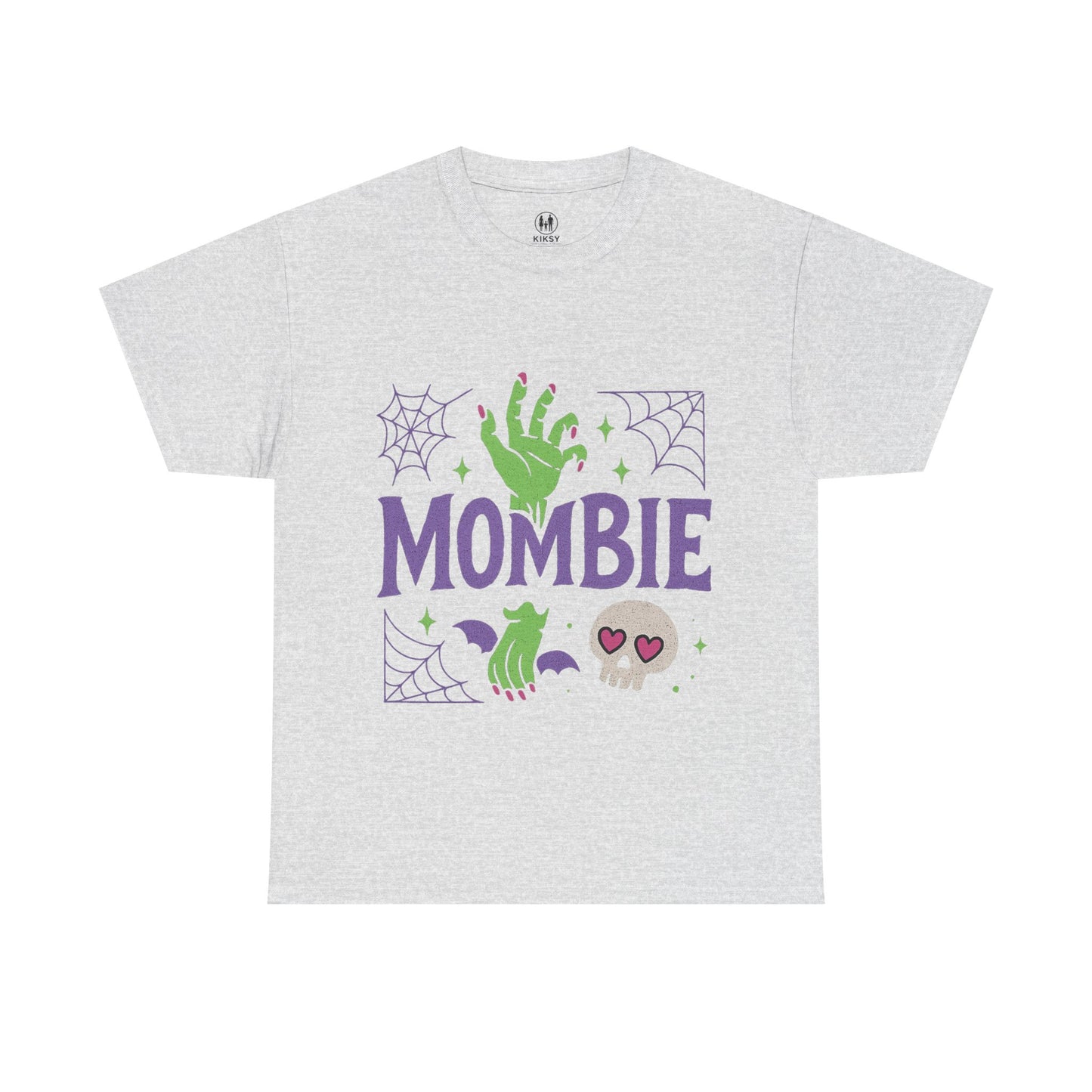 Mombie Tee - Women Heavy Cotton T-Shirt for Moms, Fun Halloween Shirt, Spooky Gift, Casual Wear, Parenting Humor
