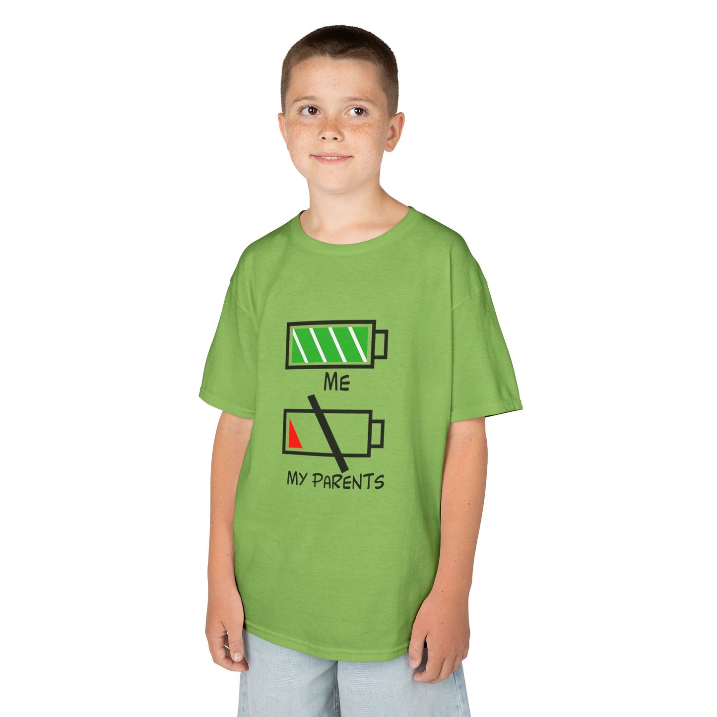 Recharge Your Kids' Energy Tee, Fun Kids Shirt, Battery Graphic Tee, Cute Gift for Boys and Girls, Cool Kids Apparel