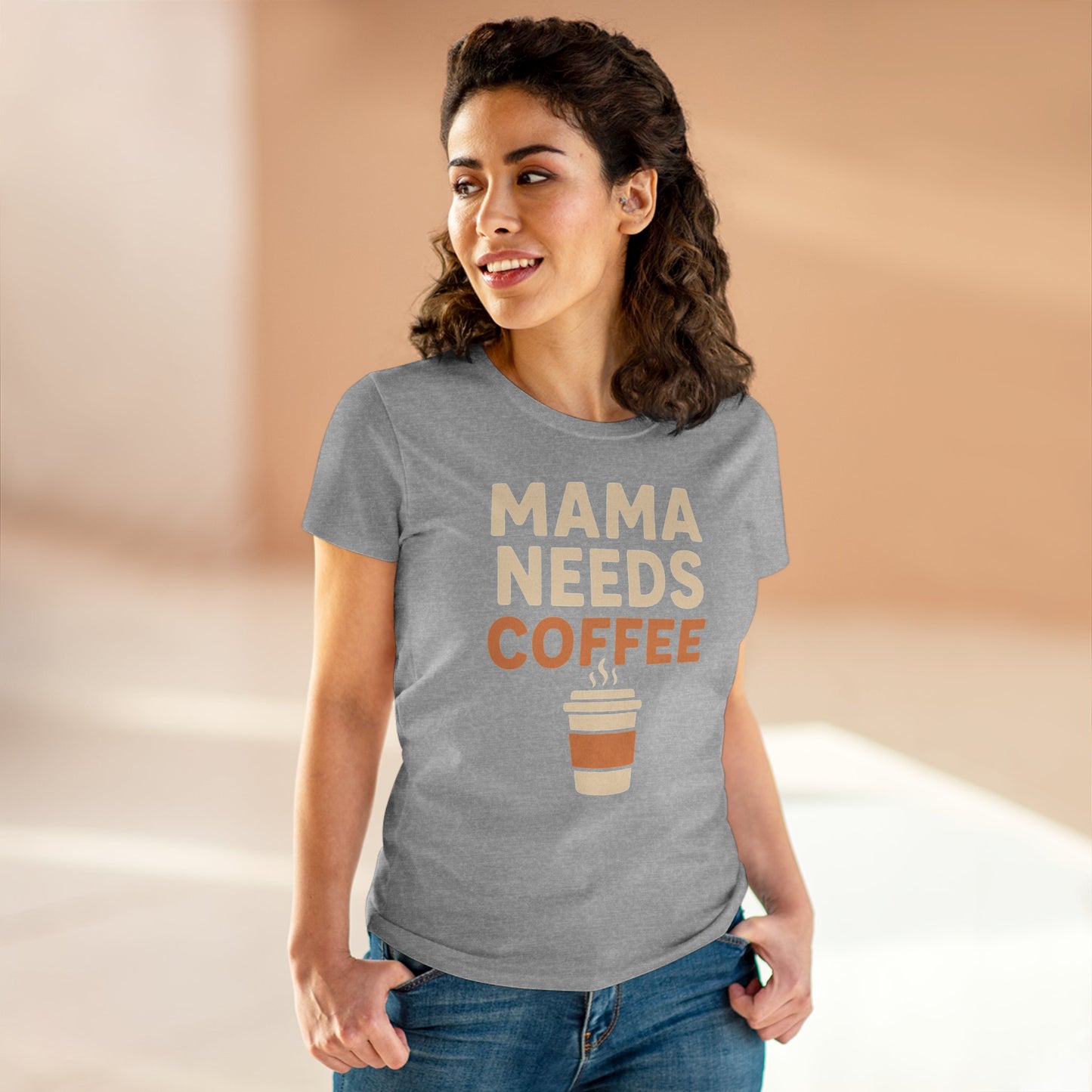 Mama Needs Coffee Tee - Perfect for Moms, Coffee Lovers, Birthdays, Mother's Day, Casual Outfits