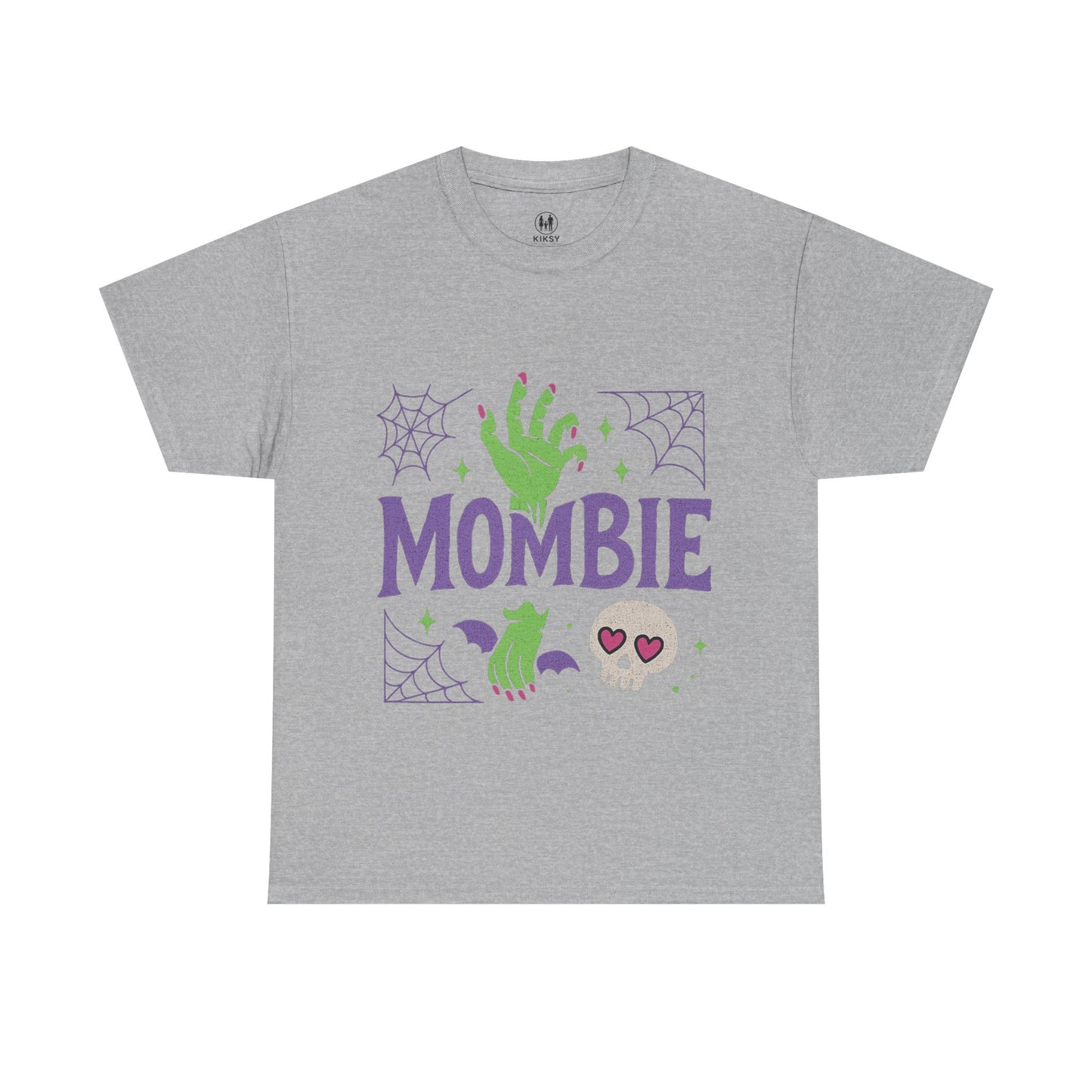 Mombie Tee - Women Heavy Cotton T-Shirt for Moms, Fun Halloween Shirt, Spooky Gift, Casual Wear, Parenting Humor