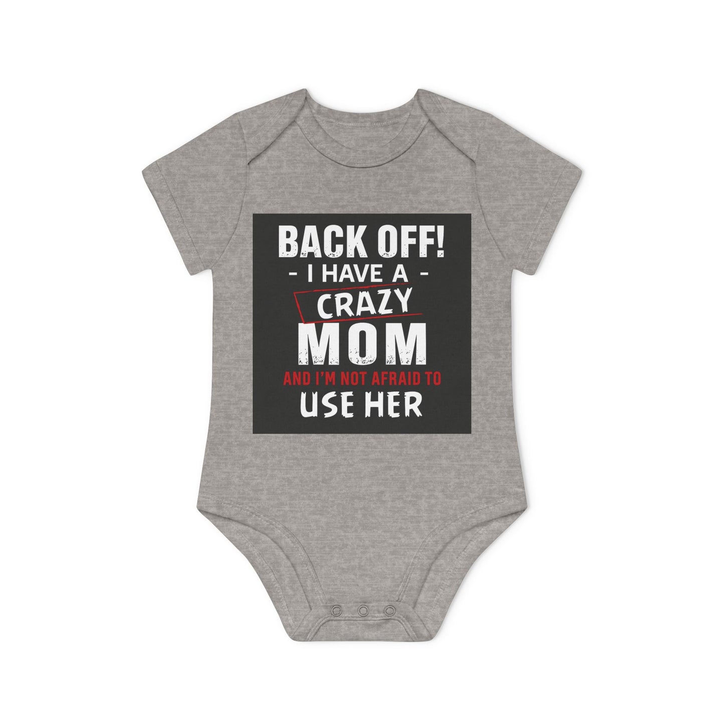 Funny Baby Bodysuit, Back Off Crazy Mom Gift, Baby Shower Outfit, Infant Clothing, Cute Baby Onesie, New Parent Humor