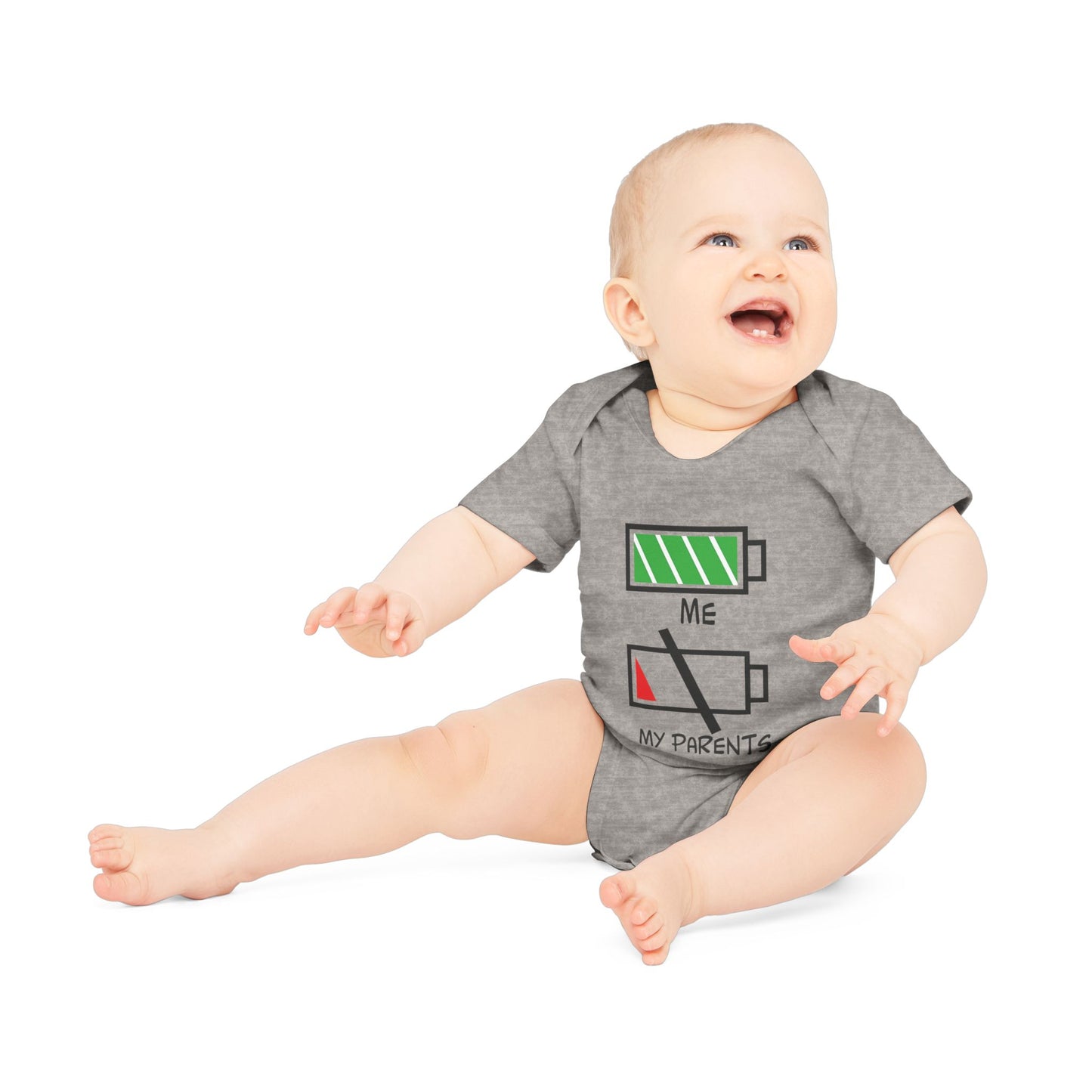 Cute Baby Bodysuit with Battery Design | Newborn Gift, Organic Cotton Onesie, Funny Baby Clothes, Baby Shower Present, Gift for Parents