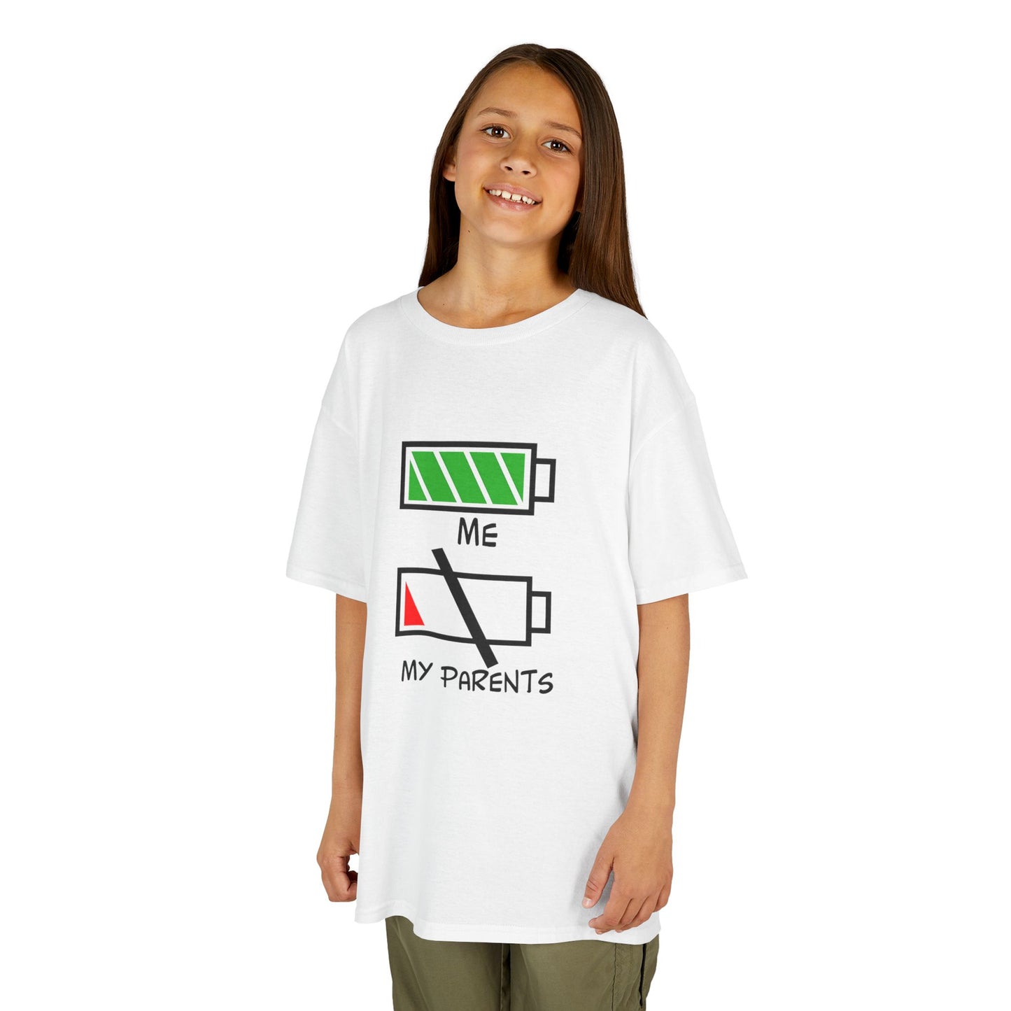 Recharge Your Kids' Energy Tee, Fun Kids Shirt, Battery Graphic Tee, Cute Gift for Boys and Girls, Cool Kids Apparel
