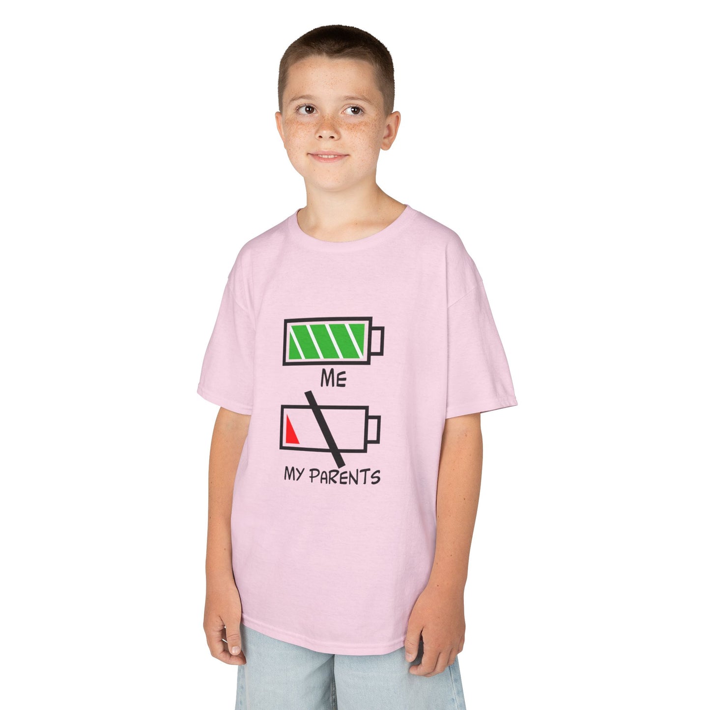 Recharge Your Kids' Energy Tee, Fun Kids Shirt, Battery Graphic Tee, Cute Gift for Boys and Girls, Cool Kids Apparel
