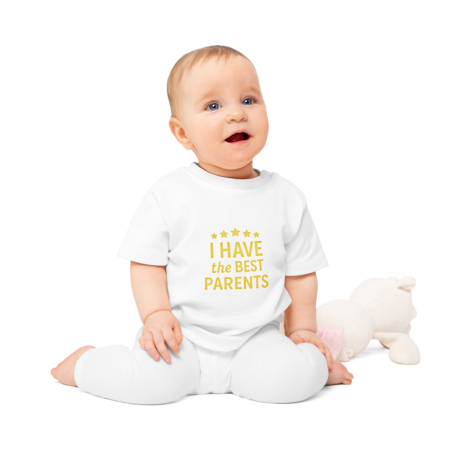 I Have the Best Parents Baby T-Shirt - Cute Infant Tee, Gift for New Parents, Baby Shower, Family Matching