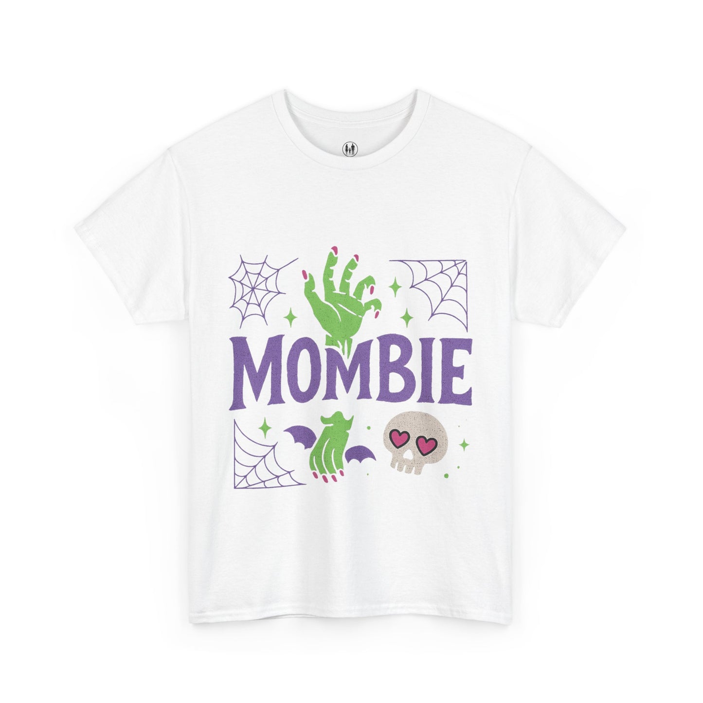 Mombie Tee - Women Heavy Cotton T-Shirt for Moms, Fun Halloween Shirt, Spooky Gift, Casual Wear, Parenting Humor