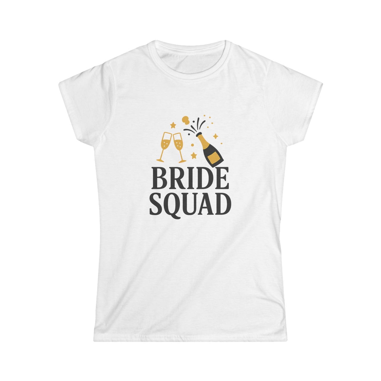 Bride Squad Women's Softstyle Tee, Bridal Party Shirt, Wedding Celebration Tee, Bachelorette Party Outfit, Engagement Gift Shirt