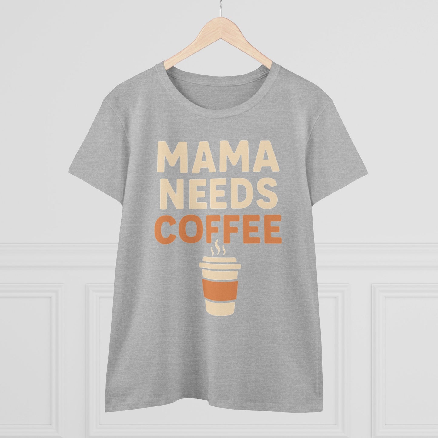 Mama Needs Coffee Tee - Perfect for Moms, Coffee Lovers, Birthdays, Mother's Day, Casual Outfits