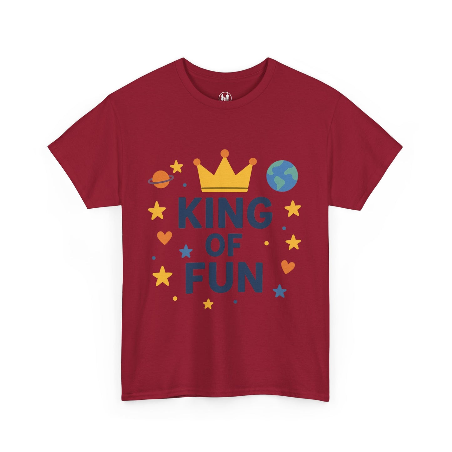 King of Fun Unisex Heavy Cotton Tee - Playful, Casual Shirt for Kids and Adults, Birthday Gift, Fun Party Outfit, Everyday Wear