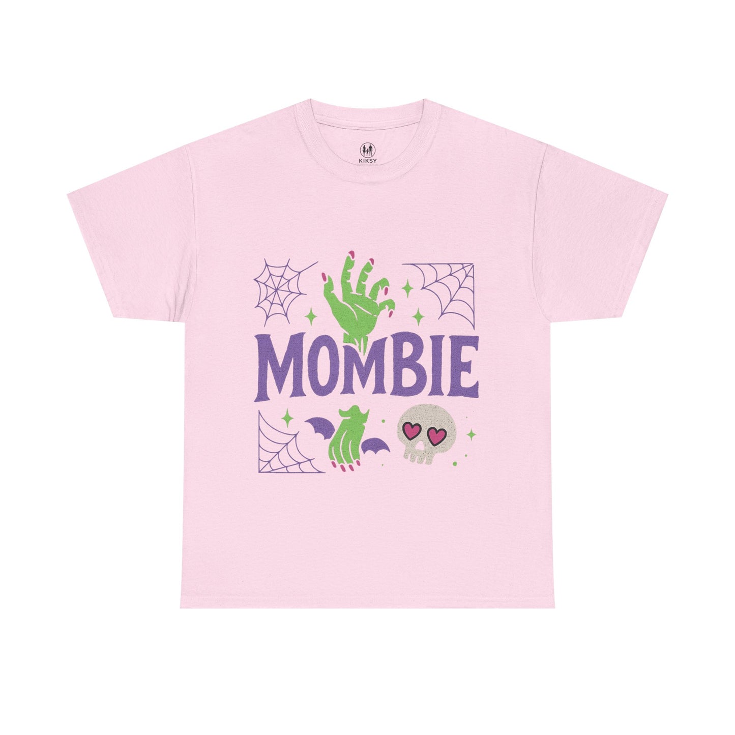Mombie Tee - Women Heavy Cotton T-Shirt for Moms, Fun Halloween Shirt, Spooky Gift, Casual Wear, Parenting Humor