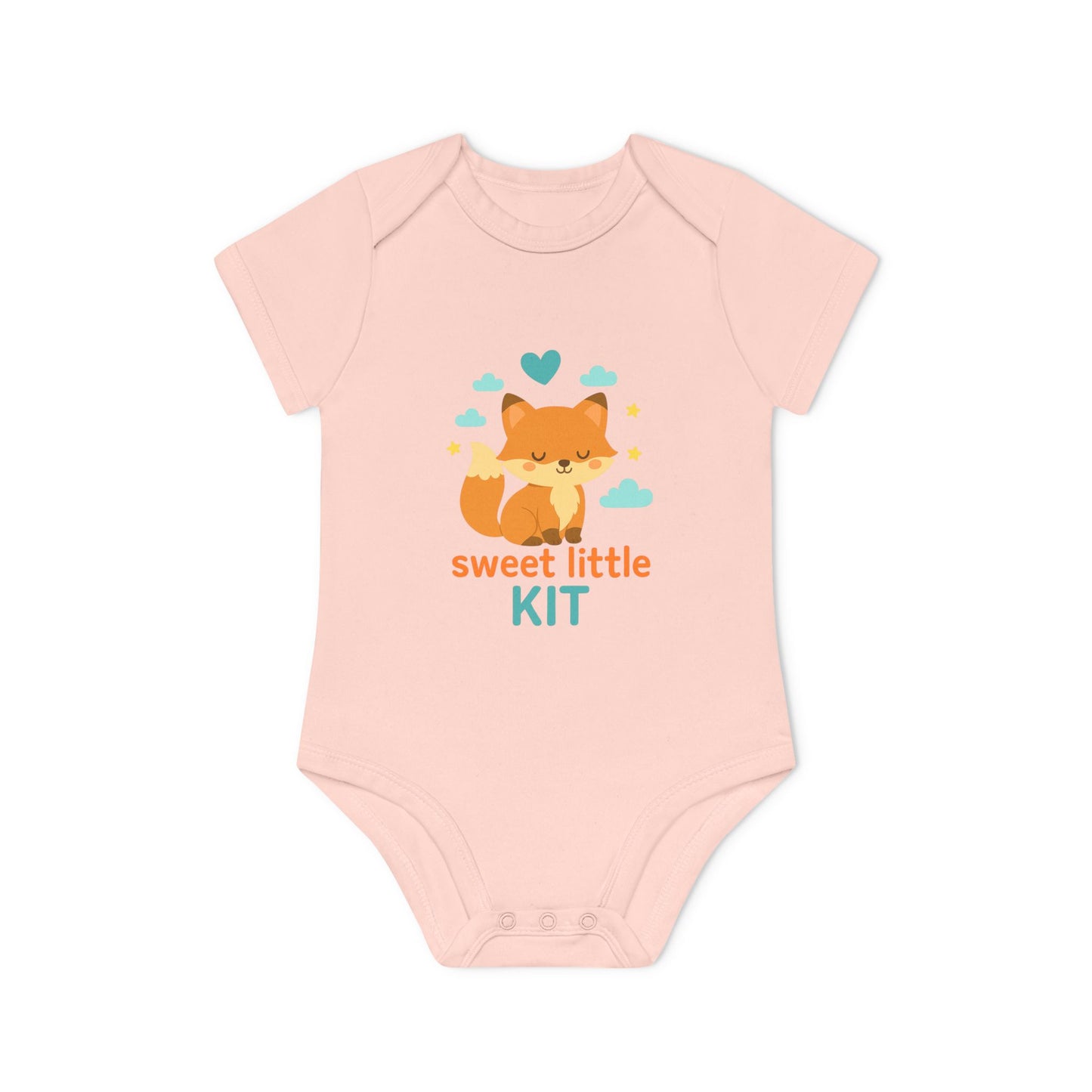 Cute Baby Bodysuit with Sweet Little Kit Design, Organic Cotton, Perfect for Baby Shower Gift, Newborn Outfit, Animal Lover Baby Clothes