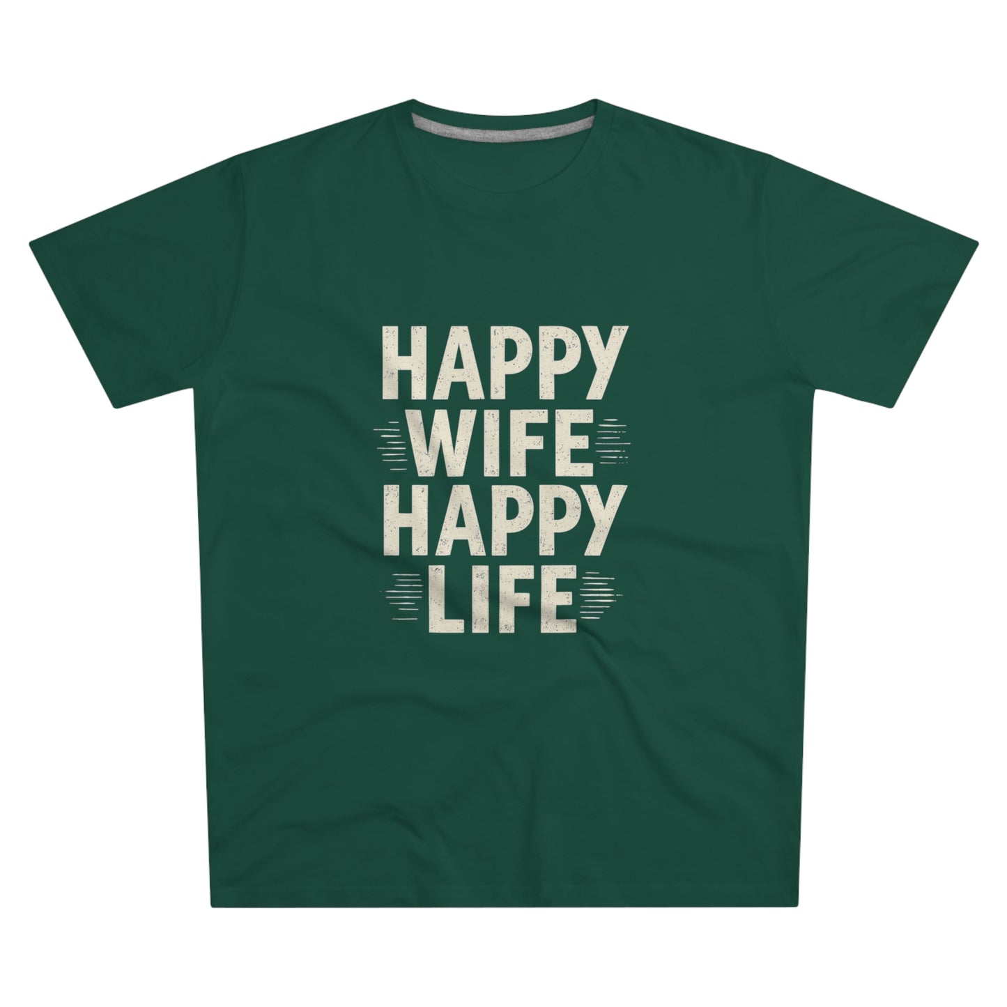 Happy Wife, Happy Life Men's Modern-fit Tee - Inspirational Gift, Casual Wear, Everyday Style, Celebration Outfit, Humor Shirt