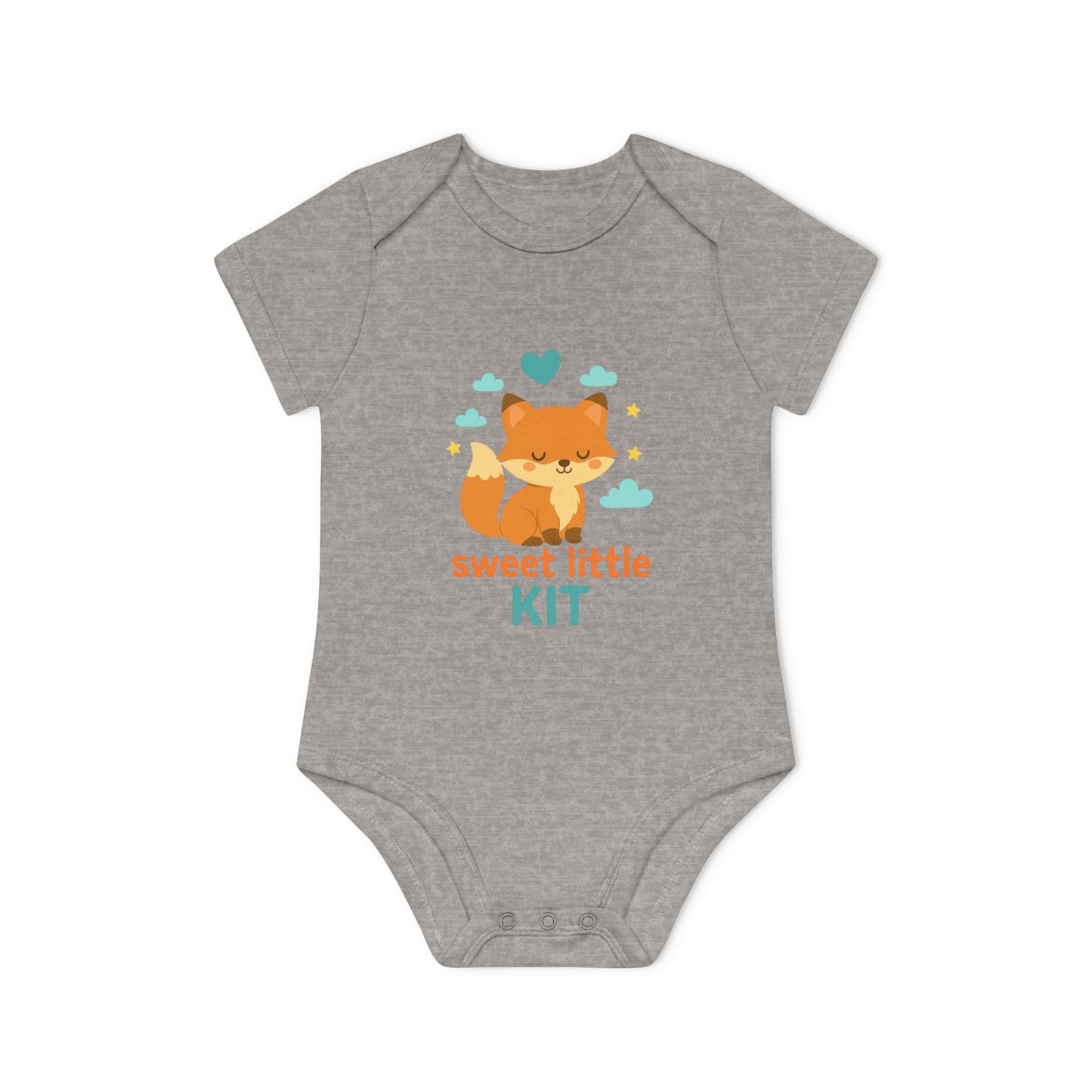 Cute Baby Bodysuit with Sweet Little Kit Design, Organic Cotton, Perfect for Baby Shower Gift, Newborn Outfit, Animal Lover Baby Clothes