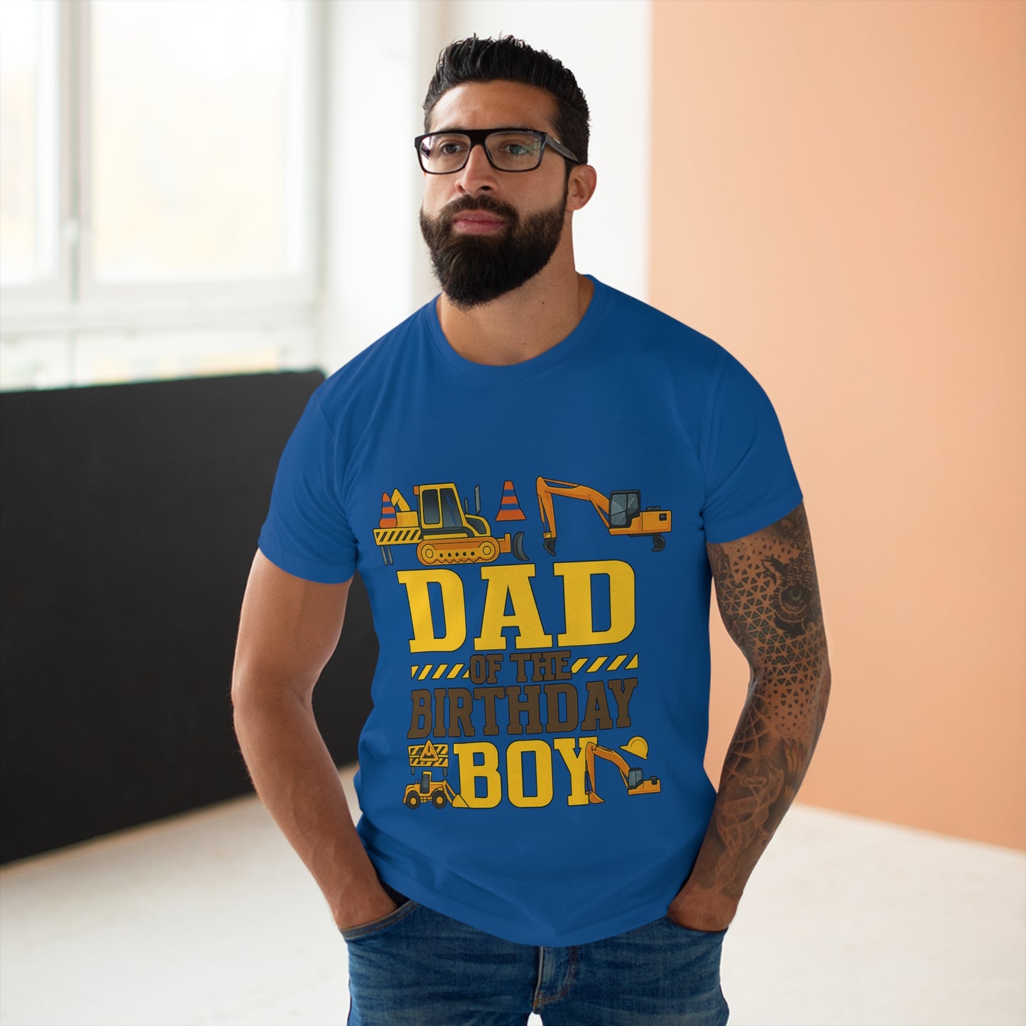Dad of the Birthday Boy Construction T-Shirt, Birthday Gift, Dad T-Shirt, Father's Day Gift, Baby Shower Gift, Fun Dad Tee