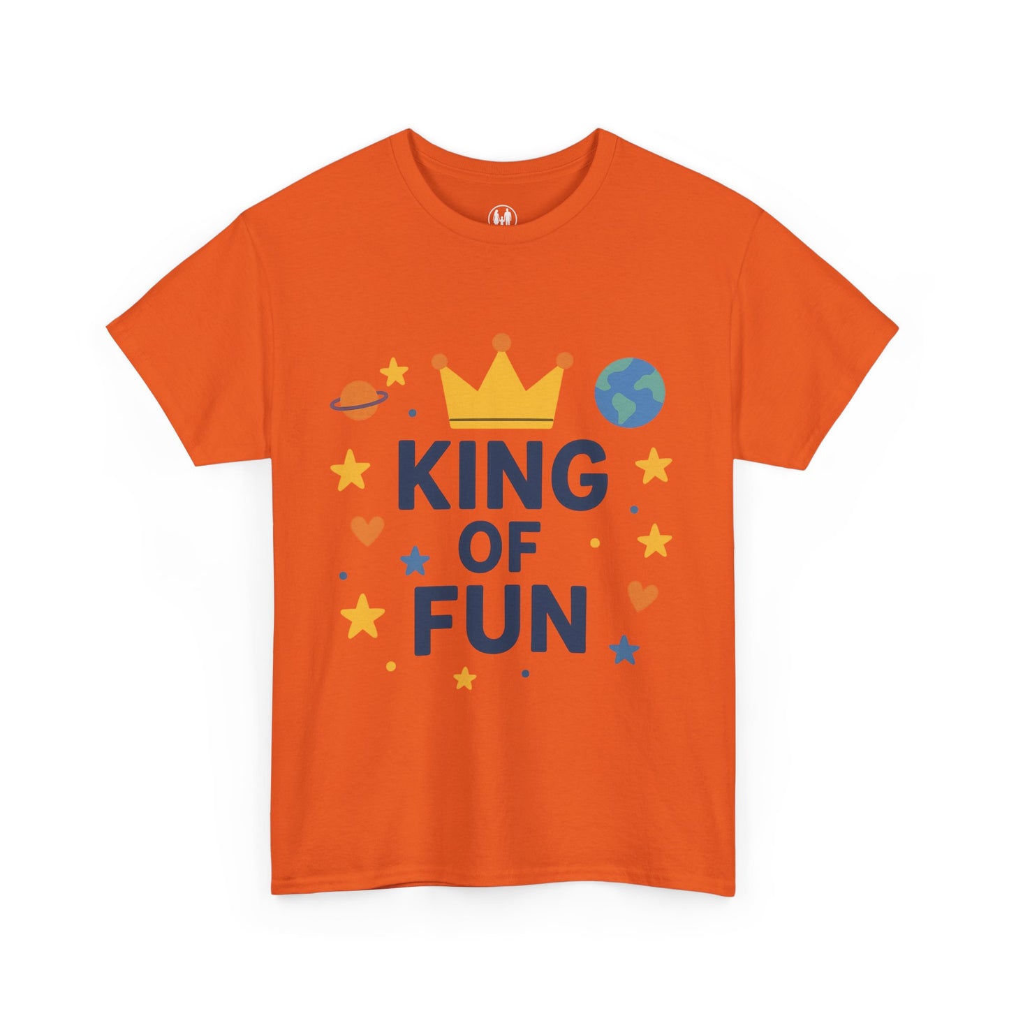 King of Fun Unisex Heavy Cotton Tee - Playful, Casual Shirt for Kids and Adults, Birthday Gift, Fun Party Outfit, Everyday Wear