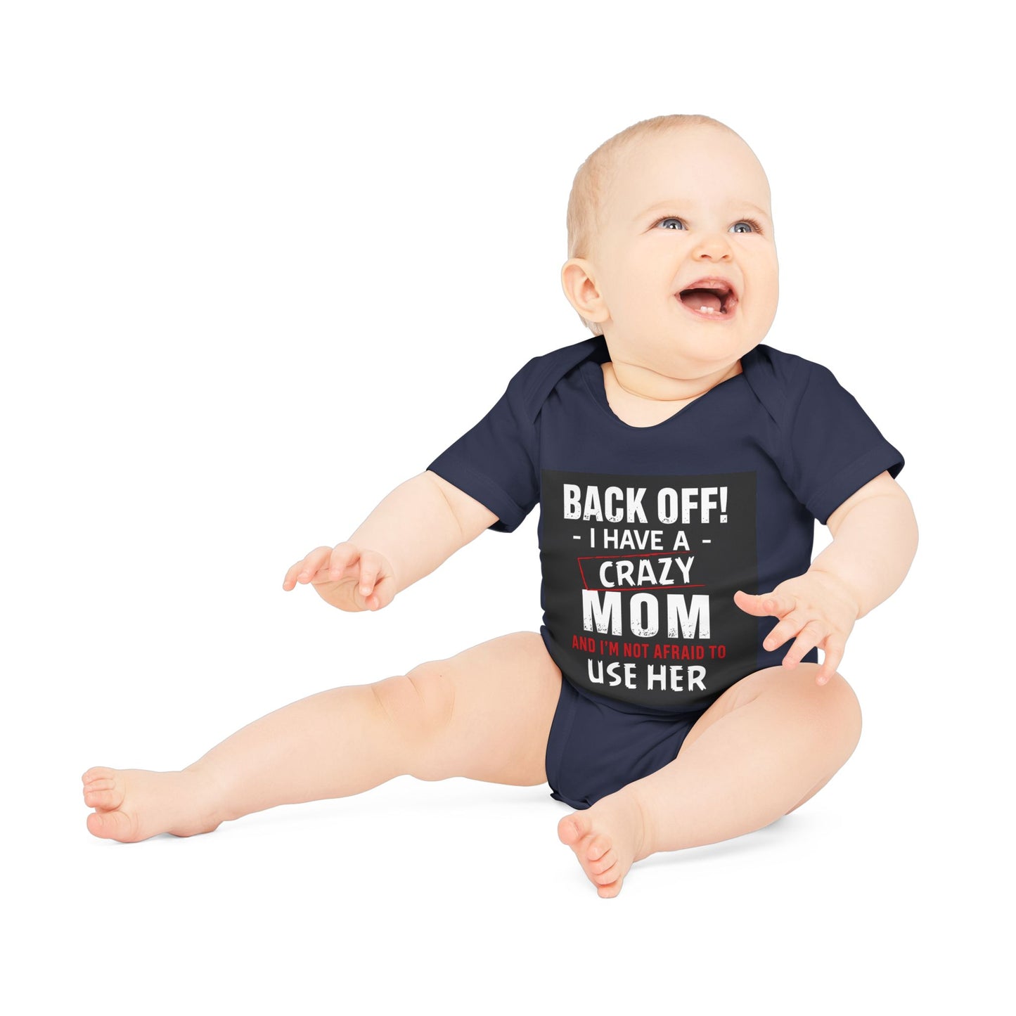 Funny Baby Bodysuit, Back Off Crazy Mom Gift, Baby Shower Outfit, Infant Clothing, Cute Baby Onesie, New Parent Humor