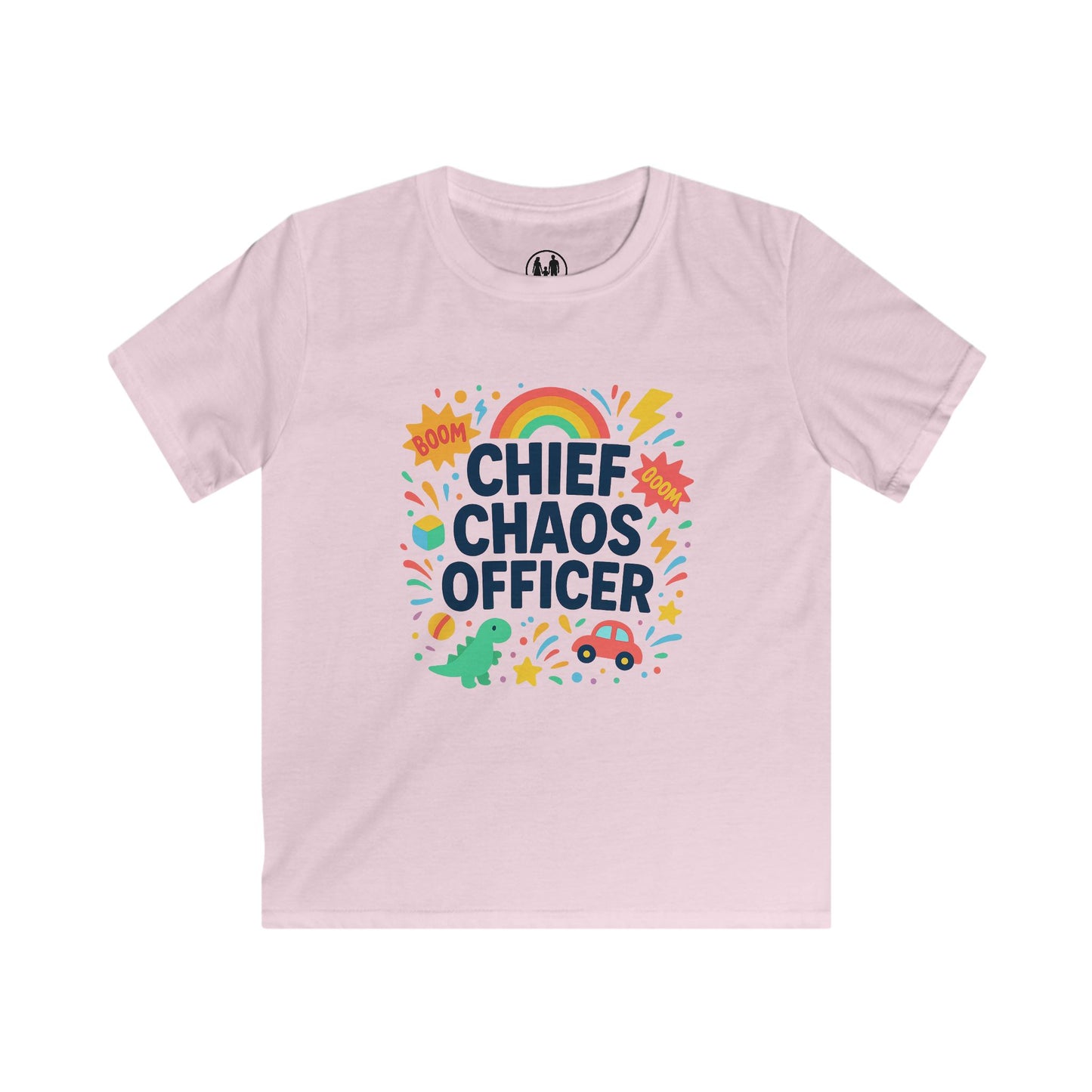 Chief Chaos Officer Kids Tee - Fun Graphic Shirt for Little Adventurers, Birthday Gift, Playtime Wear, Celebration Attire, Rainbow Design