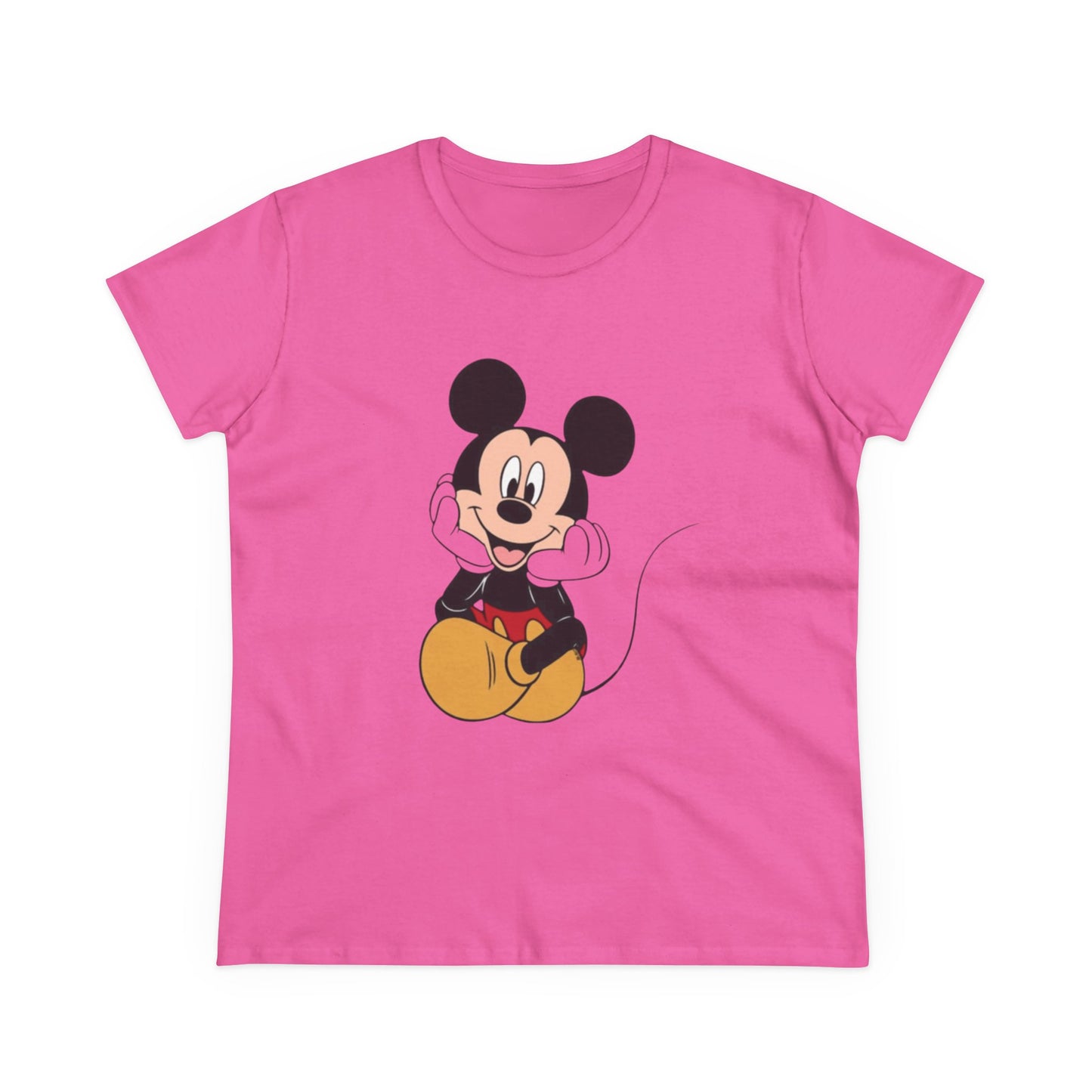 Cheerful Mickey Mouse Tee, Casual Women's T-Shirt, Disney Apparel, Gift for Mickey Fans, Summer Tee, Fun Graphic Shirt