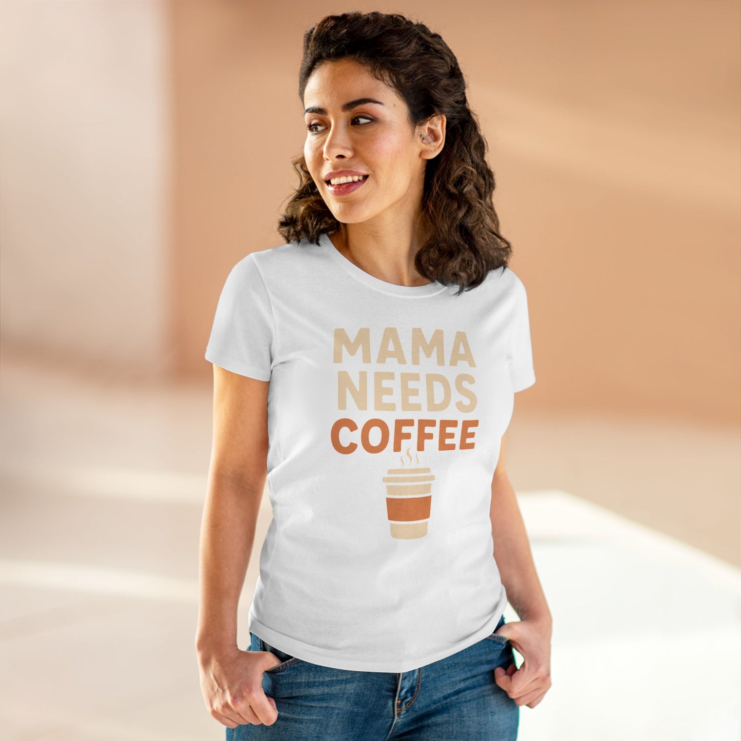 Mama Needs Coffee Tee - Perfect for Moms, Coffee Lovers, Birthdays, Mother's Day, Casual Outfits