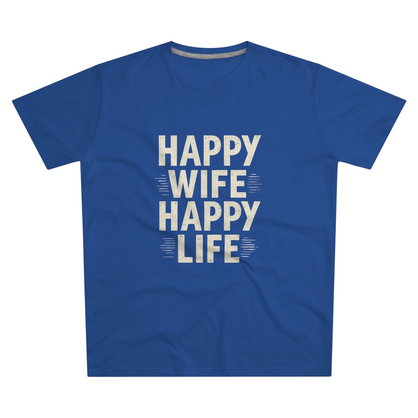 Happy Wife, Happy Life Men's Modern-fit Tee - Inspirational Gift, Casual Wear, Everyday Style, Celebration Outfit, Humor Shirt