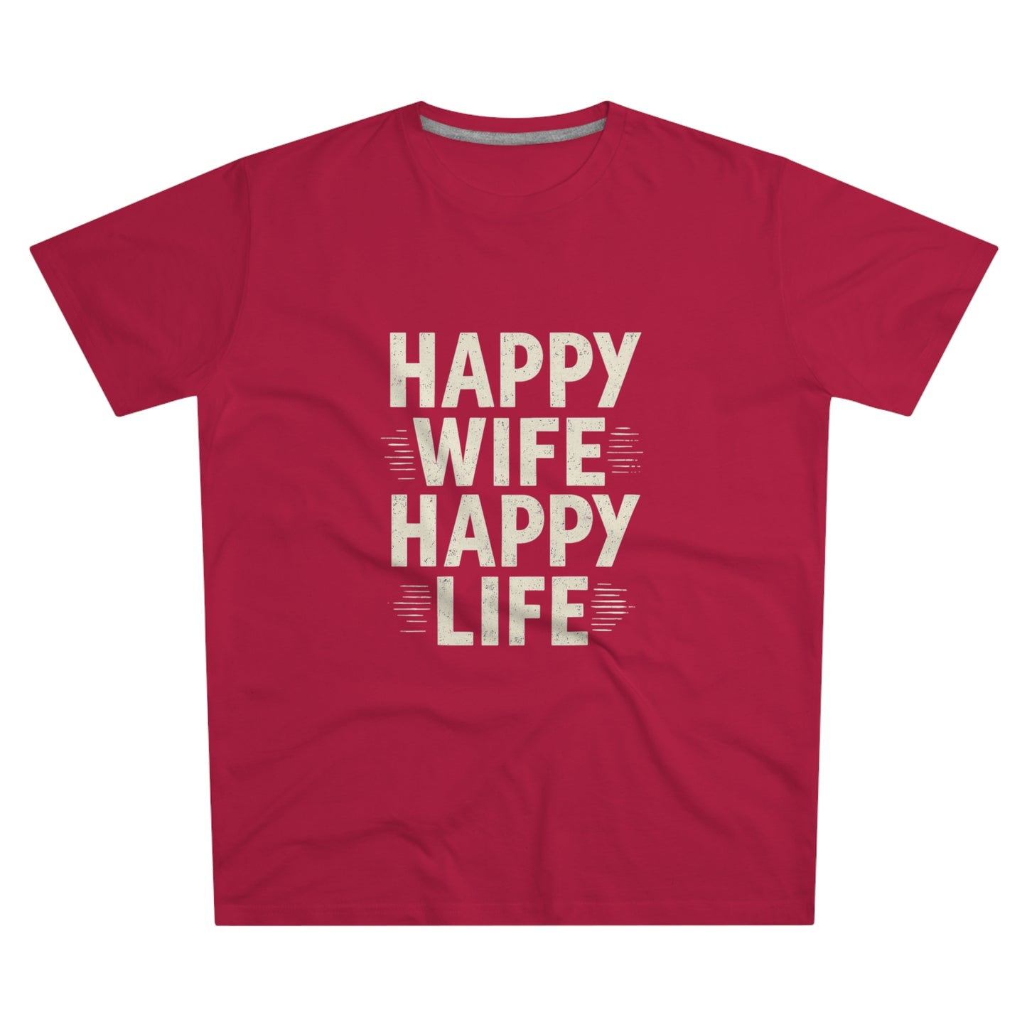 Happy Wife, Happy Life Men's Modern-fit Tee - Inspirational Gift, Casual Wear, Everyday Style, Celebration Outfit, Humor Shirt