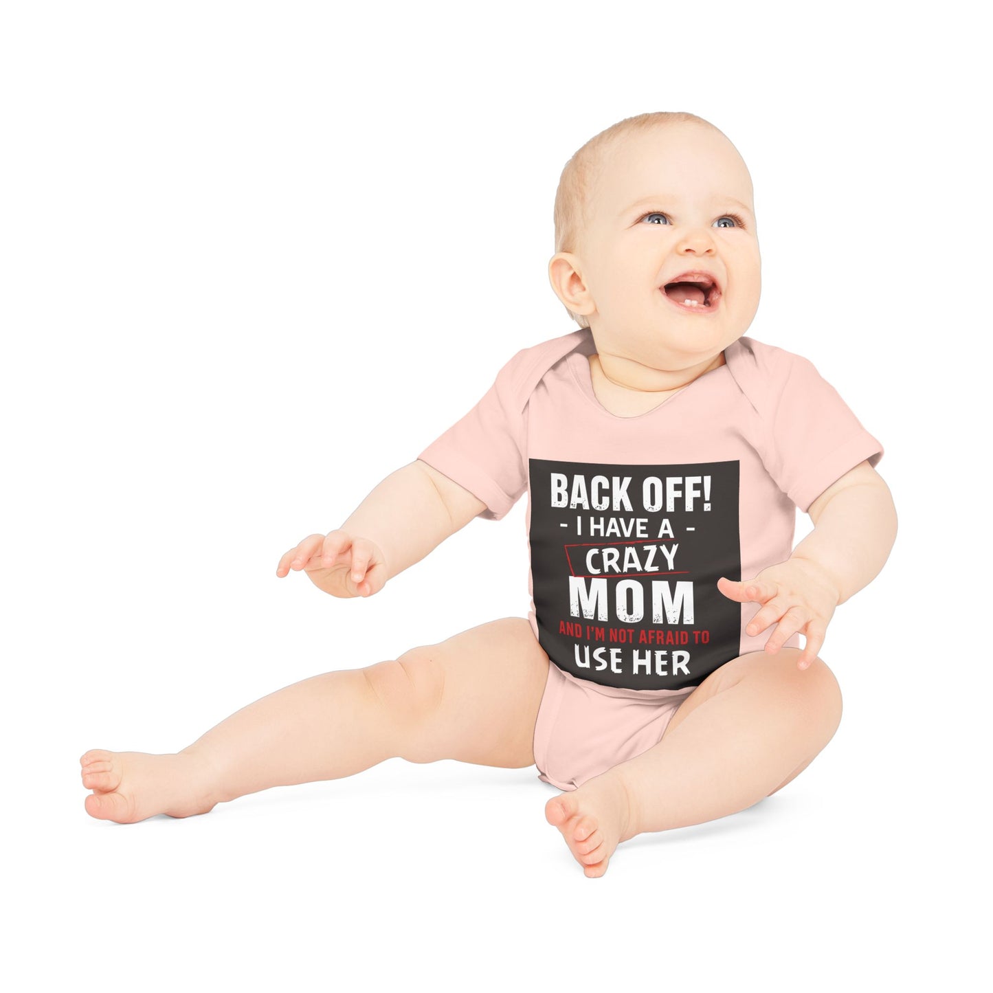 Funny Baby Bodysuit, Back Off Crazy Mom Gift, Baby Shower Outfit, Infant Clothing, Cute Baby Onesie, New Parent Humor