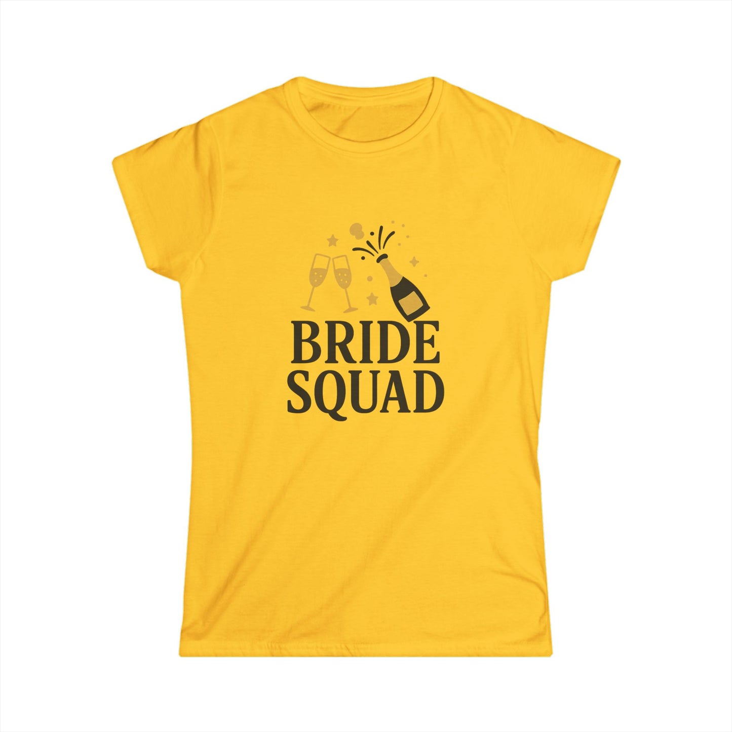 Bride Squad Women's Softstyle Tee, Bridal Party Shirt, Wedding Celebration Tee, Bachelorette Party Outfit, Engagement Gift Shirt