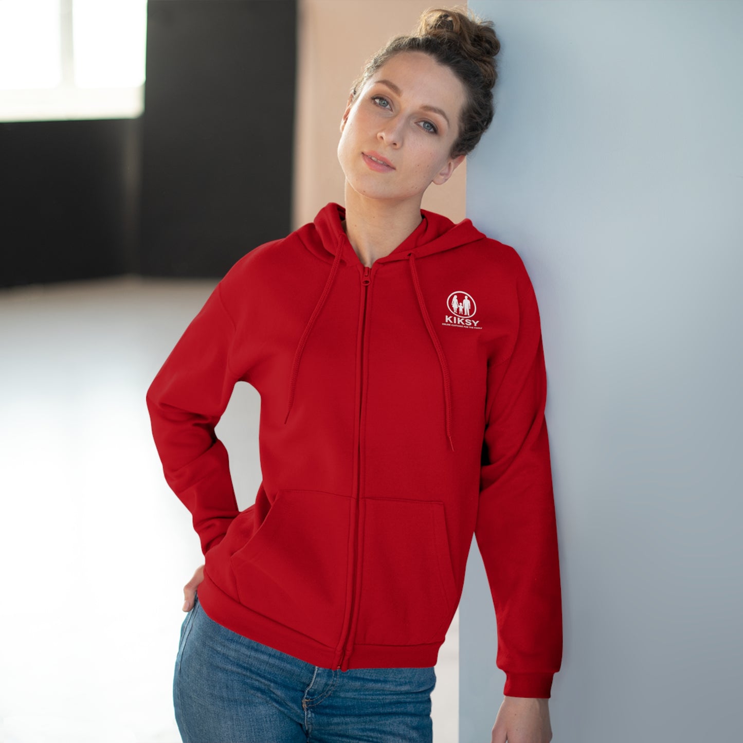 Cozy Woman Hooded Zip Sweatshirt, Stylish Loungewear, Perfect for Chill Days, Gift for Friends, Casual Wear, Ideal for Fall