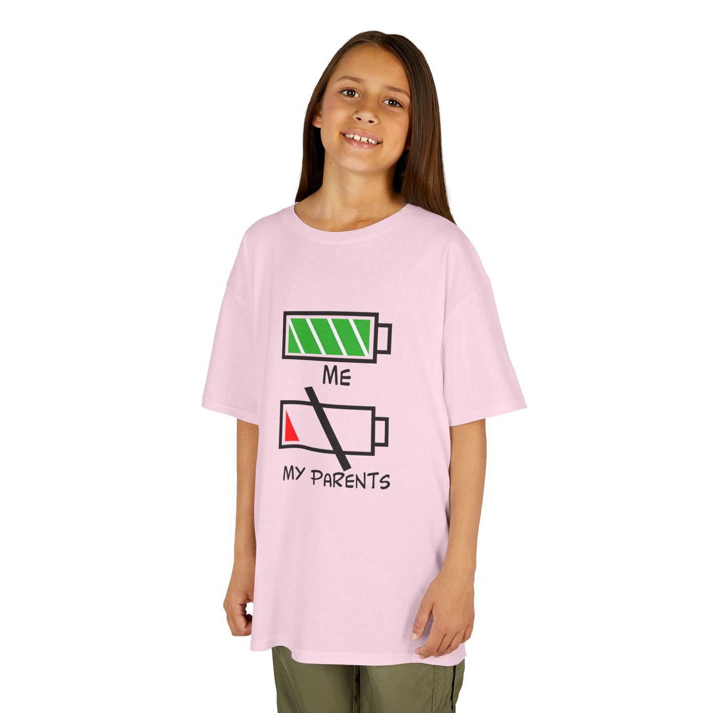 Recharge Your Kids' Energy Tee, Fun Kids Shirt, Battery Graphic Tee, Cute Gift for Boys and Girls, Cool Kids Apparel