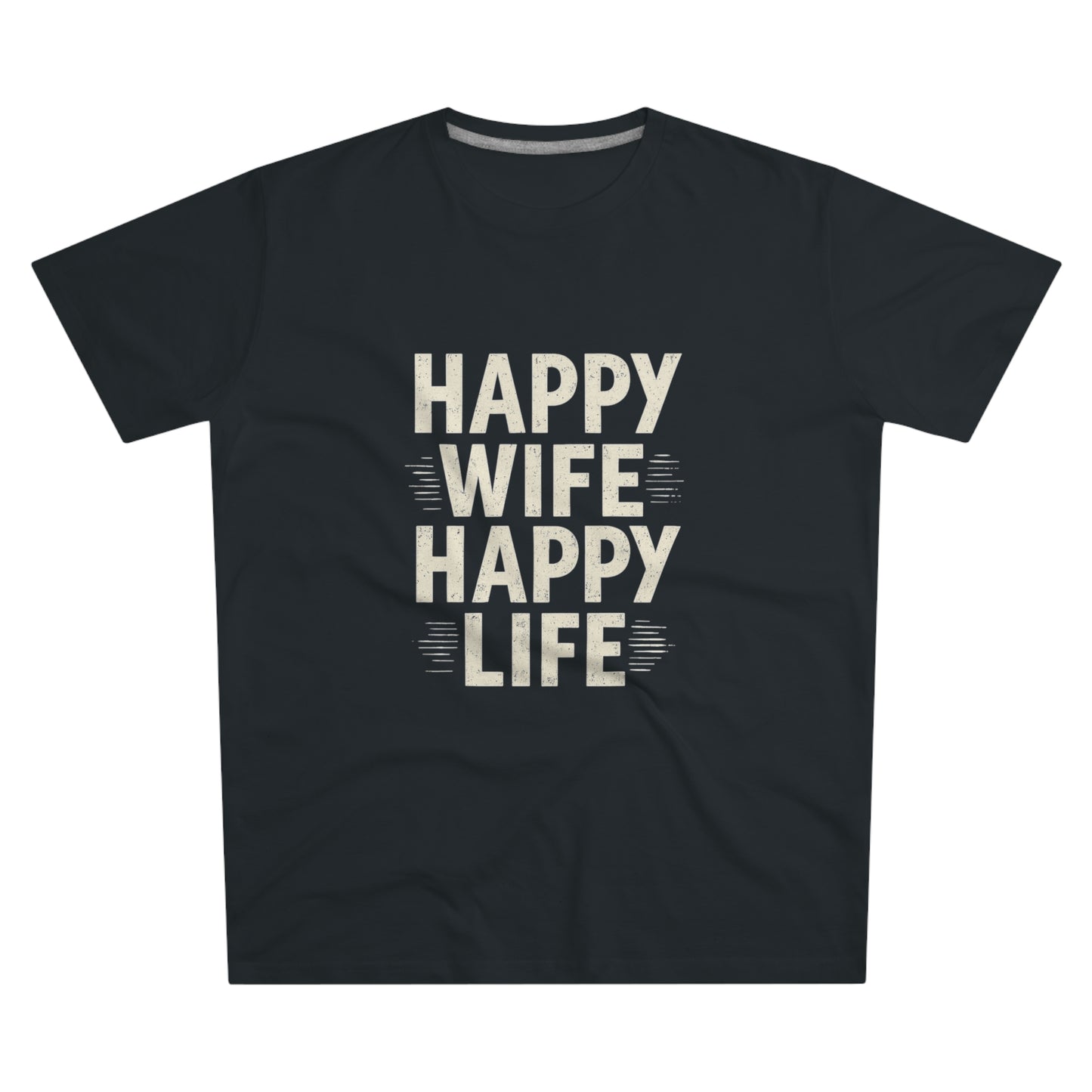 Happy Wife, Happy Life Men's Modern-fit Tee - Inspirational Gift, Casual Wear, Everyday Style, Celebration Outfit, Humor Shirt