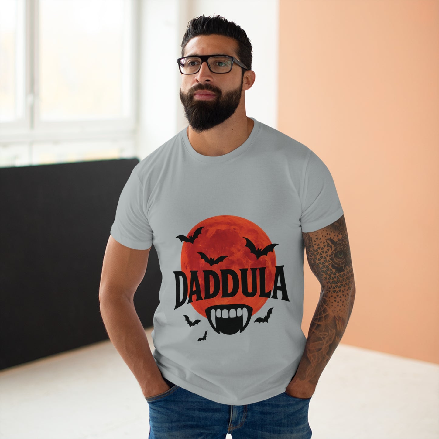 Men's Halloween Graphic Tee - DADDULA T-shirt, Spooky Shirt, Costume Top, Halloween Gift, Casual Wear