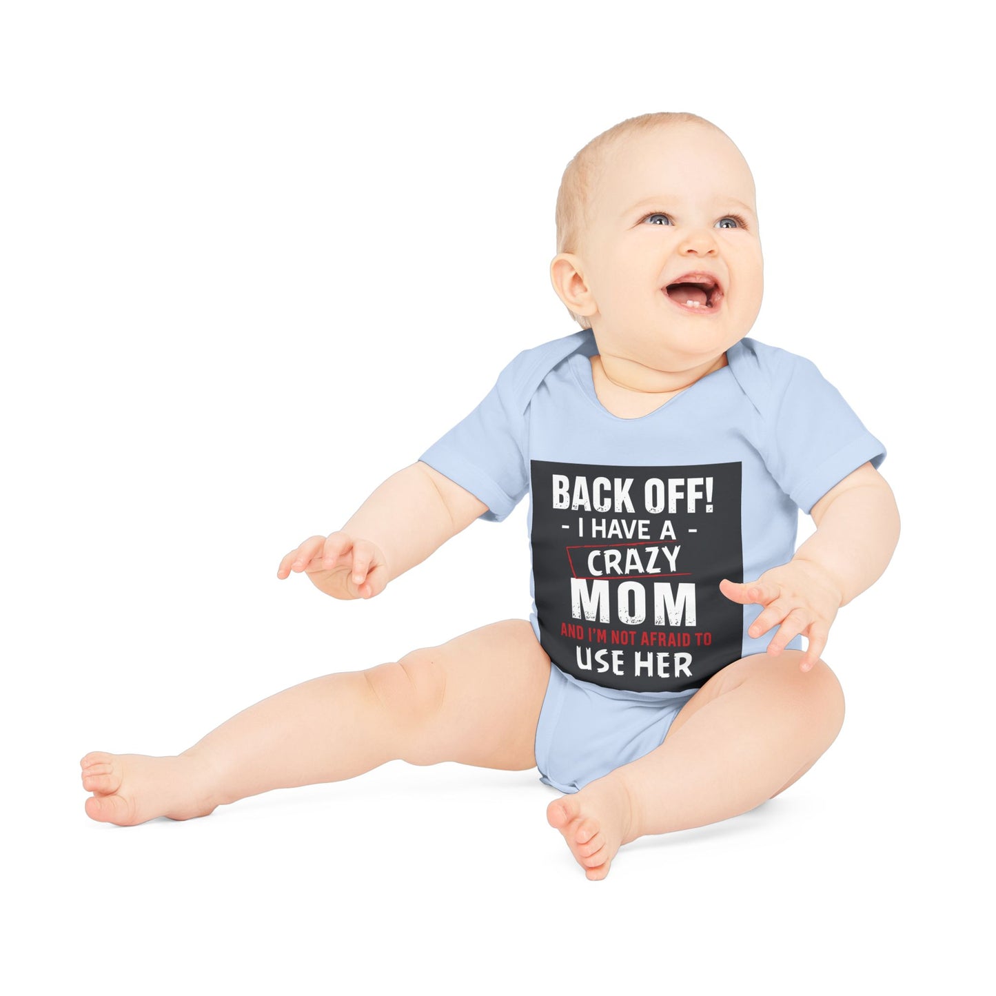 Funny Baby Bodysuit, Back Off Crazy Mom Gift, Baby Shower Outfit, Infant Clothing, Cute Baby Onesie, New Parent Humor