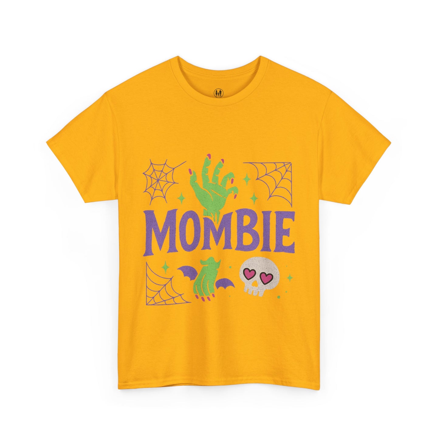 Mombie Tee - Women Heavy Cotton T-Shirt for Moms, Fun Halloween Shirt, Spooky Gift, Casual Wear, Parenting Humor