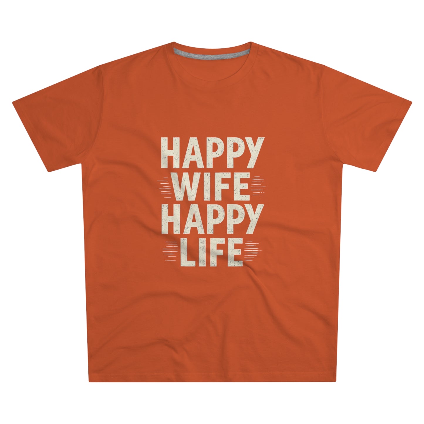 Happy Wife, Happy Life Men's Modern-fit Tee - Inspirational Gift, Casual Wear, Everyday Style, Celebration Outfit, Humor Shirt