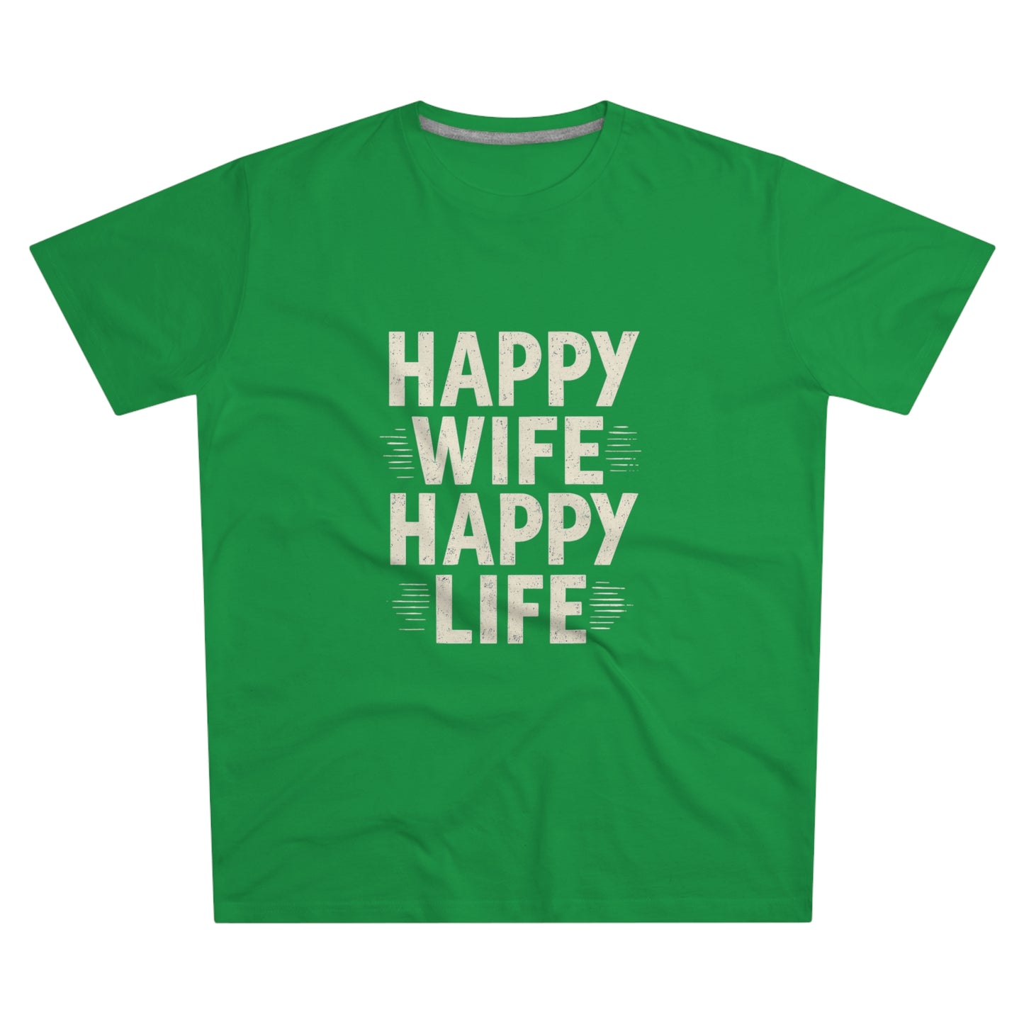 Happy Wife, Happy Life Men's Modern-fit Tee - Inspirational Gift, Casual Wear, Everyday Style, Celebration Outfit, Humor Shirt