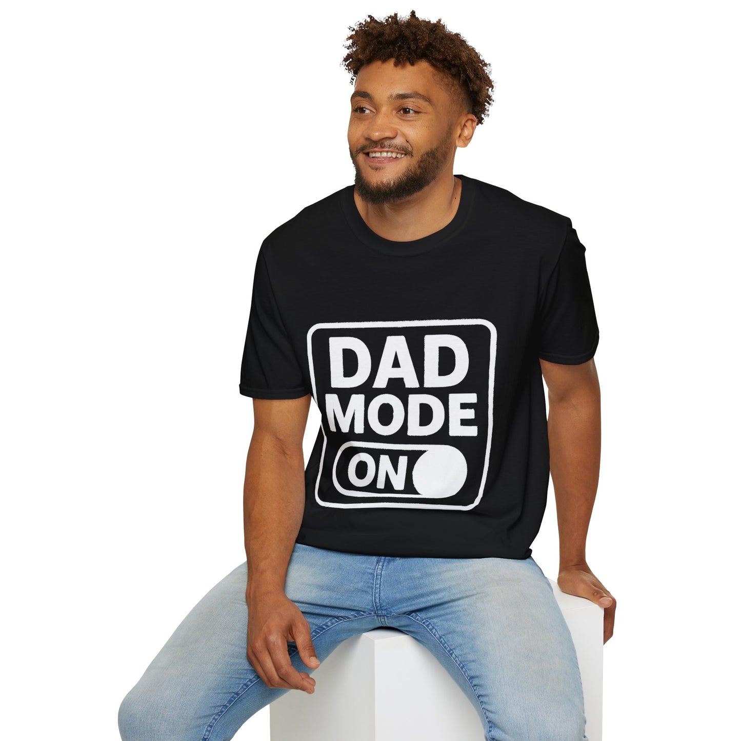 Dad Mode On Unisex Softstyle T-Shirt, Gift for New Dads, Funny Dad Tee, Casual Wear, Birthday Present, Father's Day Gift