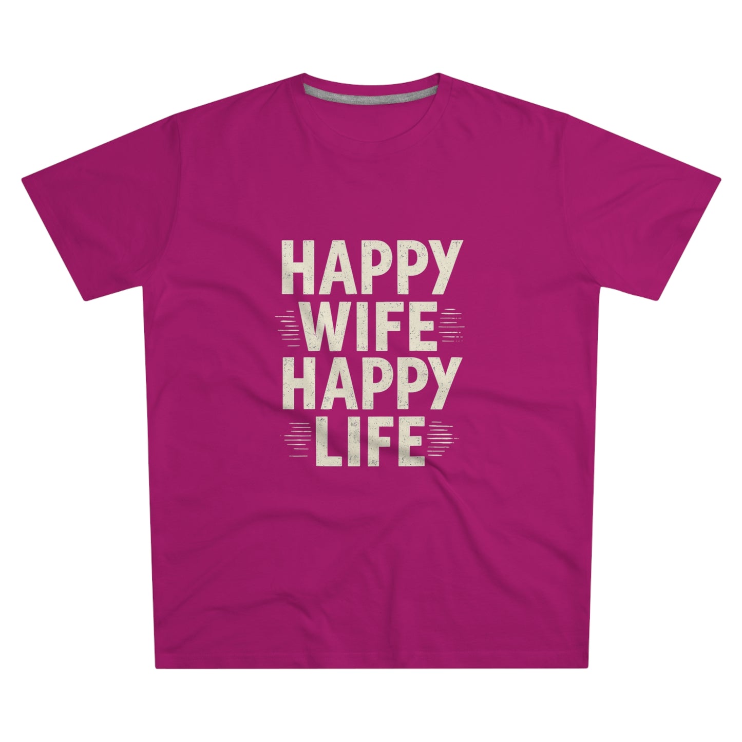 Happy Wife, Happy Life Men's Modern-fit Tee - Inspirational Gift, Casual Wear, Everyday Style, Celebration Outfit, Humor Shirt