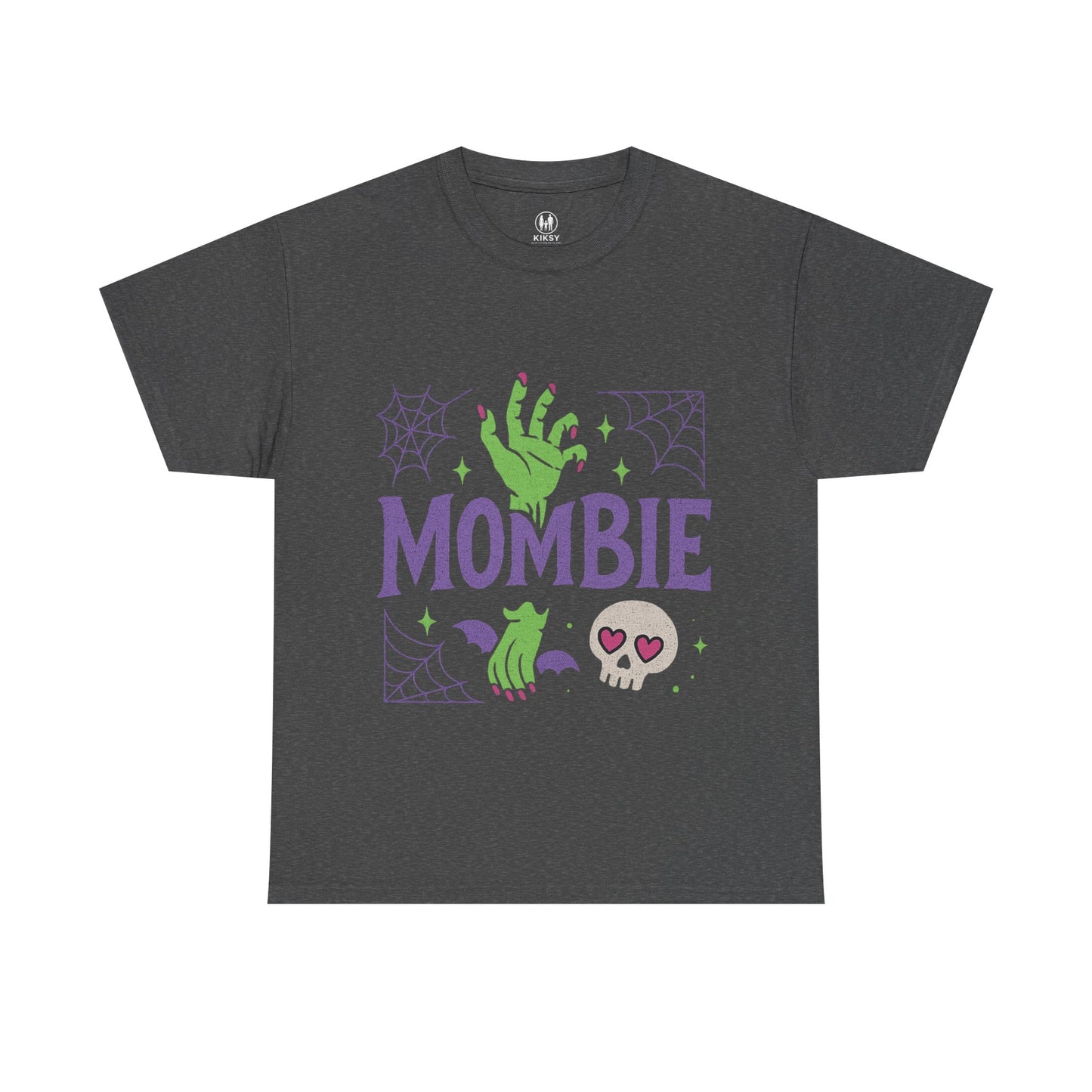 Mombie Tee - Women Heavy Cotton T-Shirt for Moms, Fun Halloween Shirt, Spooky Gift, Casual Wear, Parenting Humor