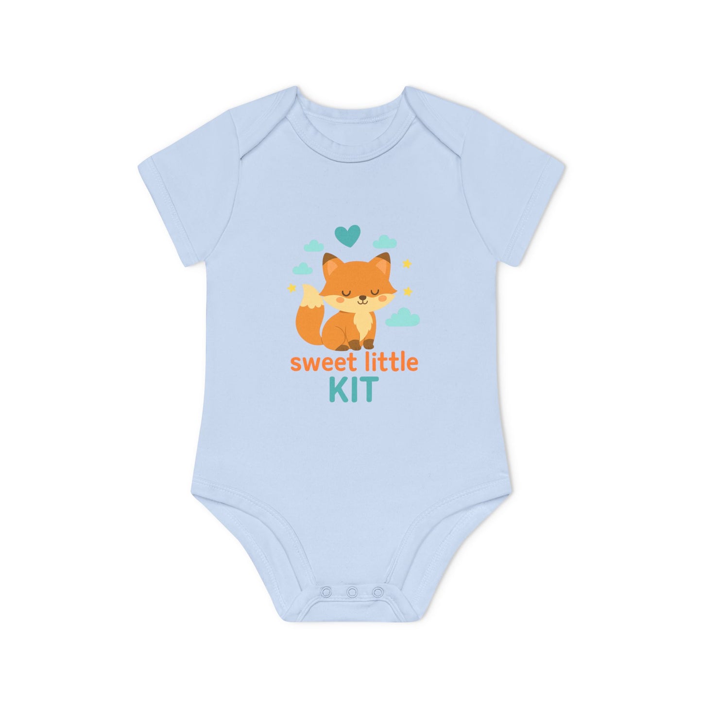 Cute Baby Bodysuit with Sweet Little Kit Design, Organic Cotton, Perfect for Baby Shower Gift, Newborn Outfit, Animal Lover Baby Clothes