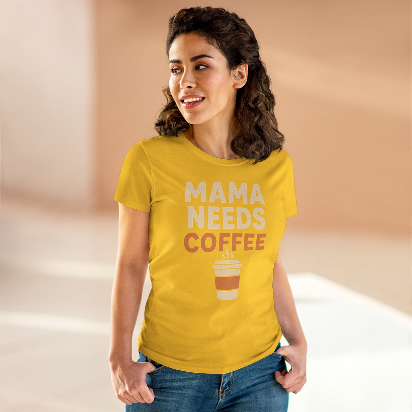 Mama Needs Coffee Tee - Perfect for Moms, Coffee Lovers, Birthdays, Mother's Day, Casual Outfits